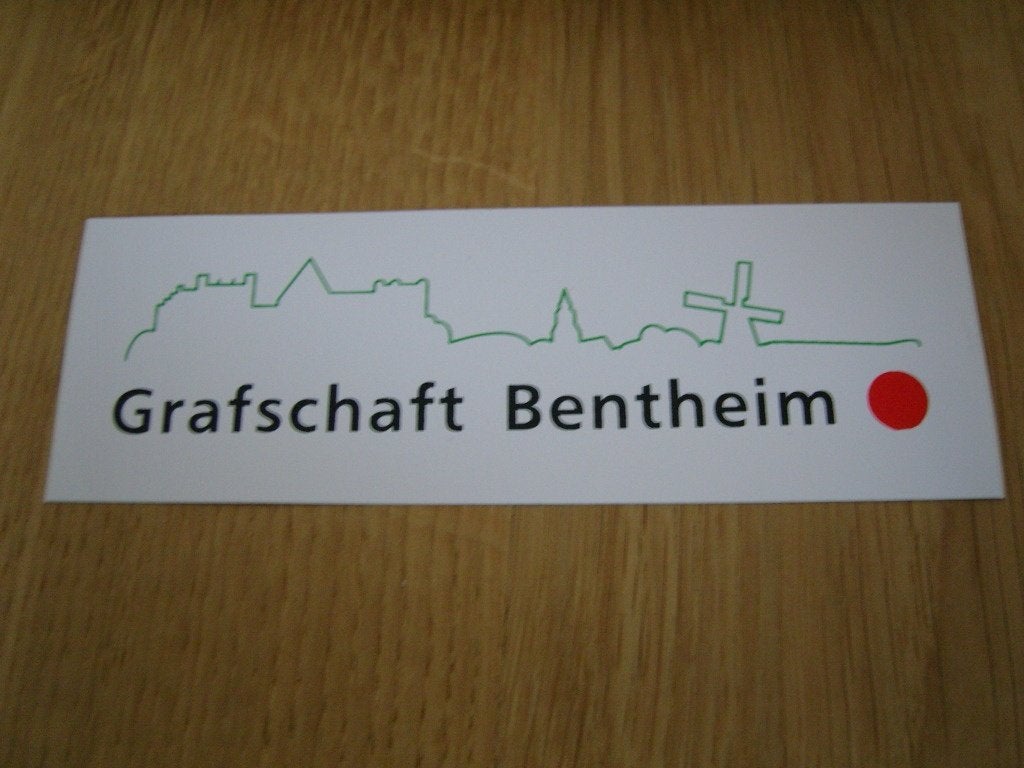 sticker silhouet grafschaft bentheim molen duitsland, Ophalen, Zo goed als nieuw