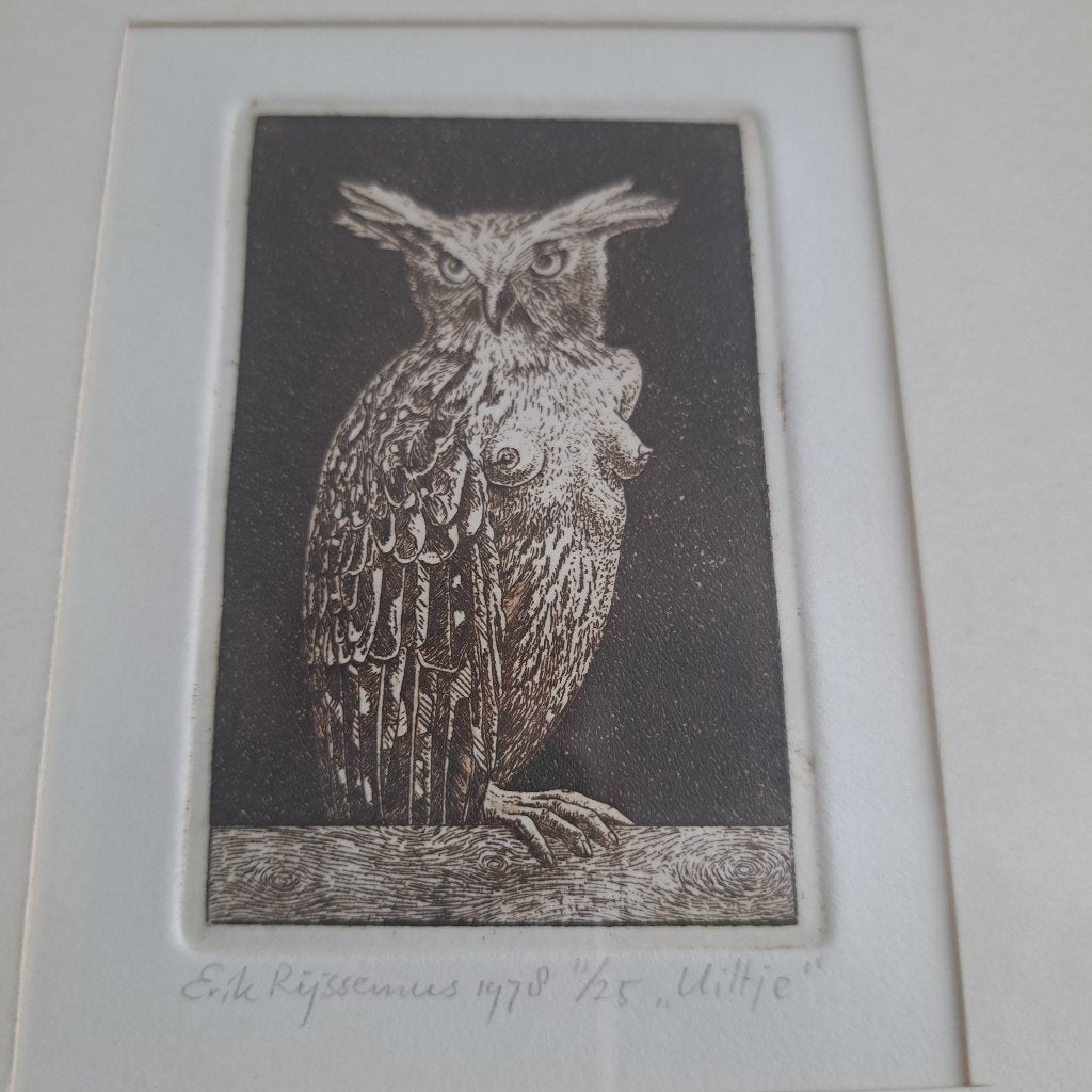 "Uiltje" 11/25 van kunstenaar Erik Rijssemus (1978), Antiek en Kunst, 18 cm, Ophalen of Verzenden, 13 cm, 1950 - 1999