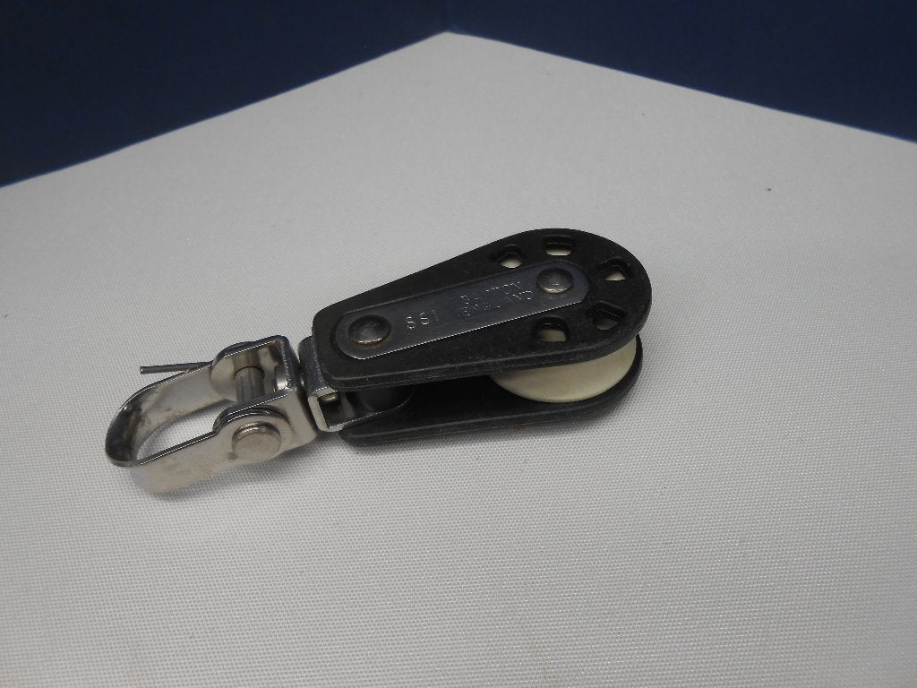 Enkelschijfs Blok / Katrol, draaiwartel, 8 mm lijn, Watersport en Boten, Accessoires en Onderhoud, Ophalen of Verzenden, Gebruikt
