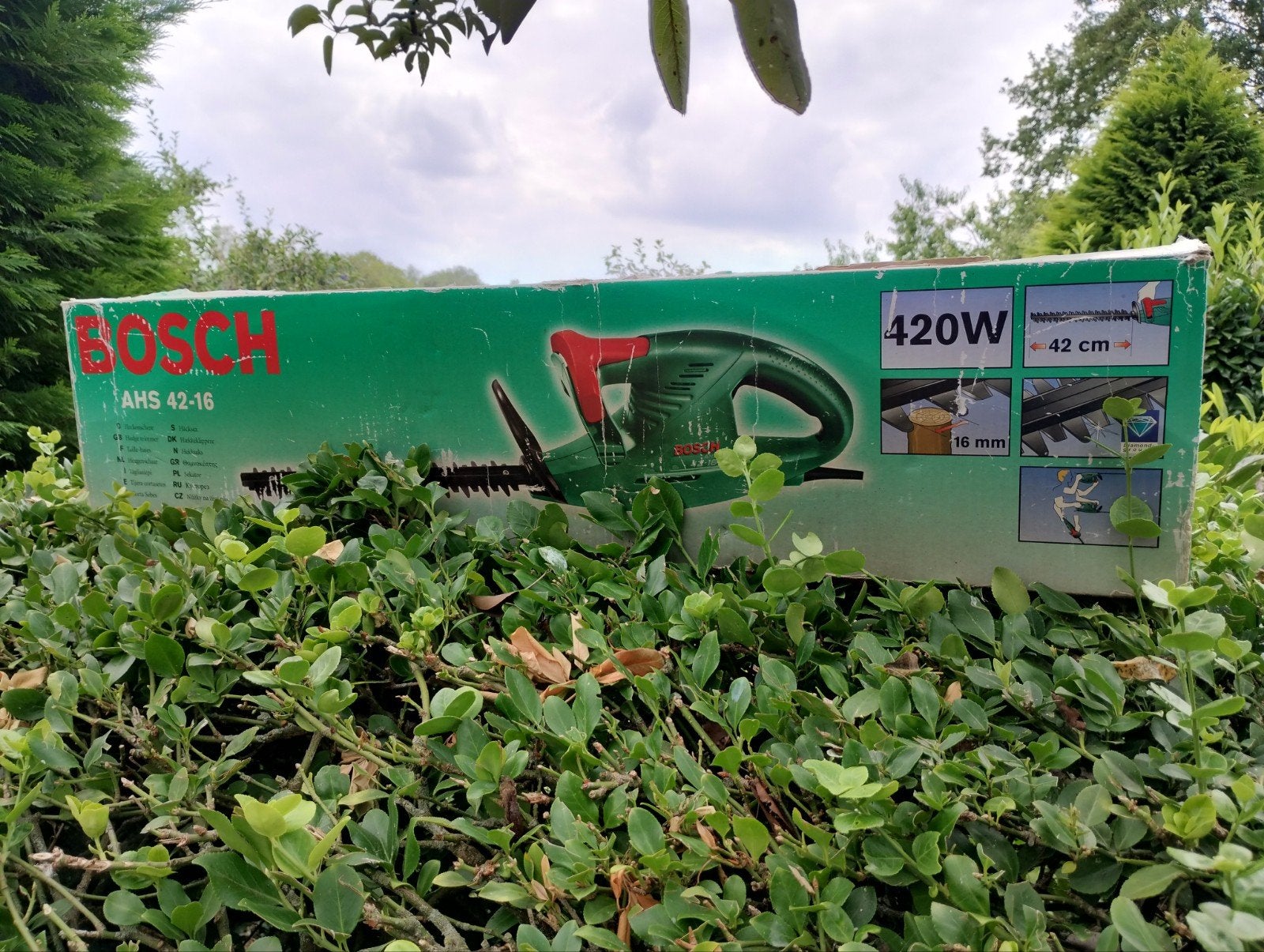 Bosch Heggenschaar AHS 42-16 - 420W met handleiding, Tuin en Terras, Ophalen, Gebruikt, Elektrisch, Bosch