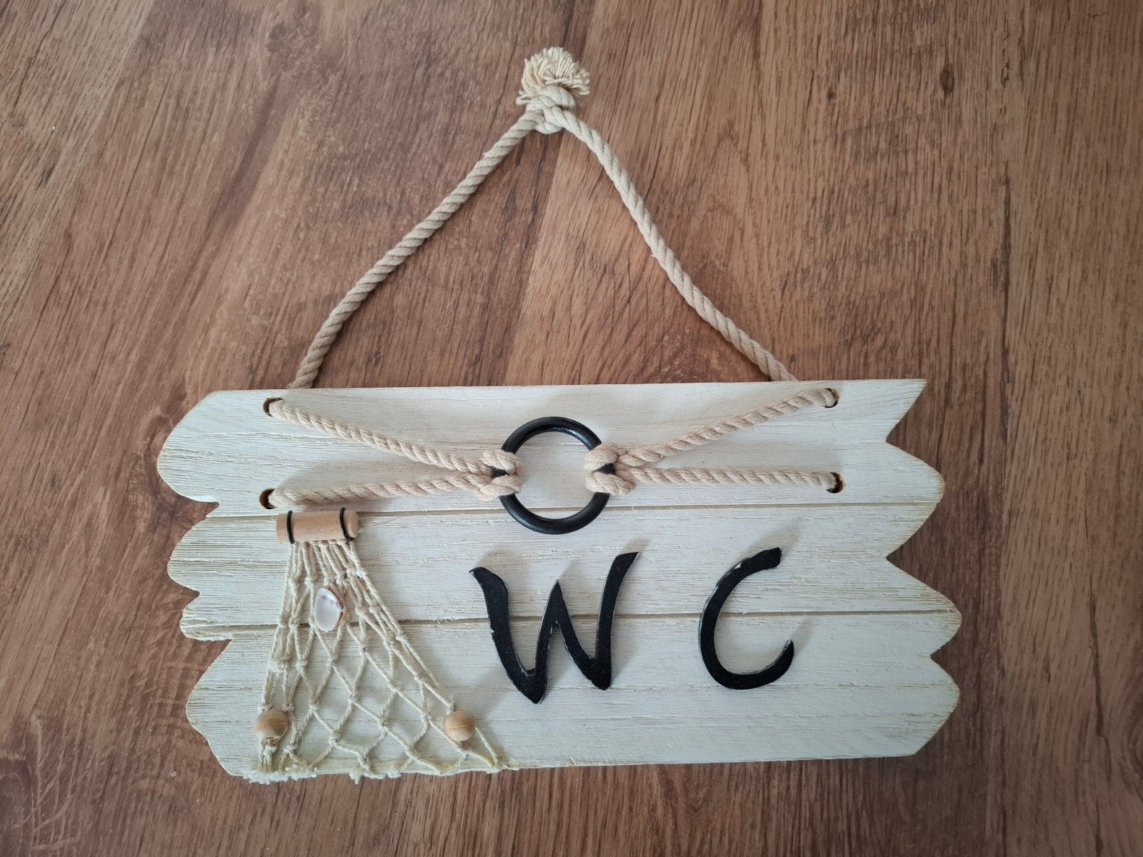 Gekocht op Texel - Houten WC Bordje, Ophalen of Verzenden, Zo goed als nieuw