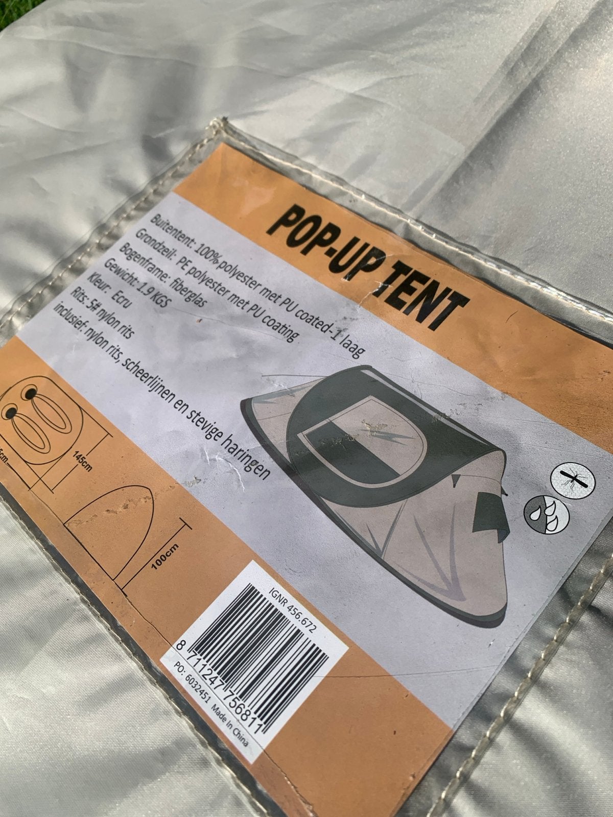 Pop-up tent - Makkelijk op te zetten en op te vouwen, Ophalen of Verzenden, Gebruikt