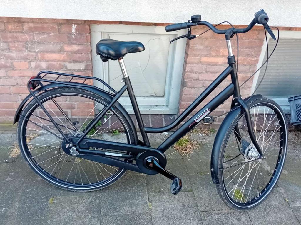 Zwarte oma fiets station fiets 28”, Fietsen en Brommers, Fietsen | Dames | Omafietsen, Ophalen, Zo goed als nieuw, Schijfrem, Versnellingen
