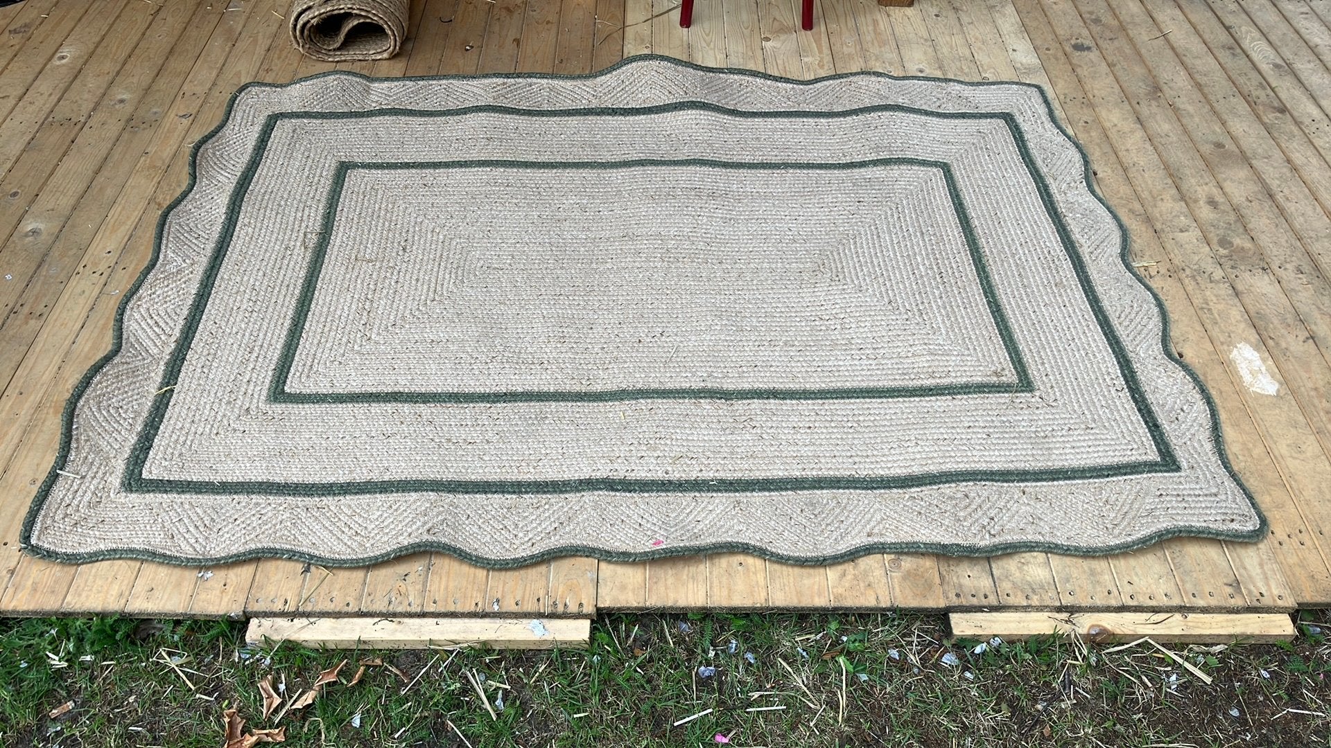 Jute kleed, Ophalen, Zo goed als nieuw, Rechthoekig, 200 cm of meer
