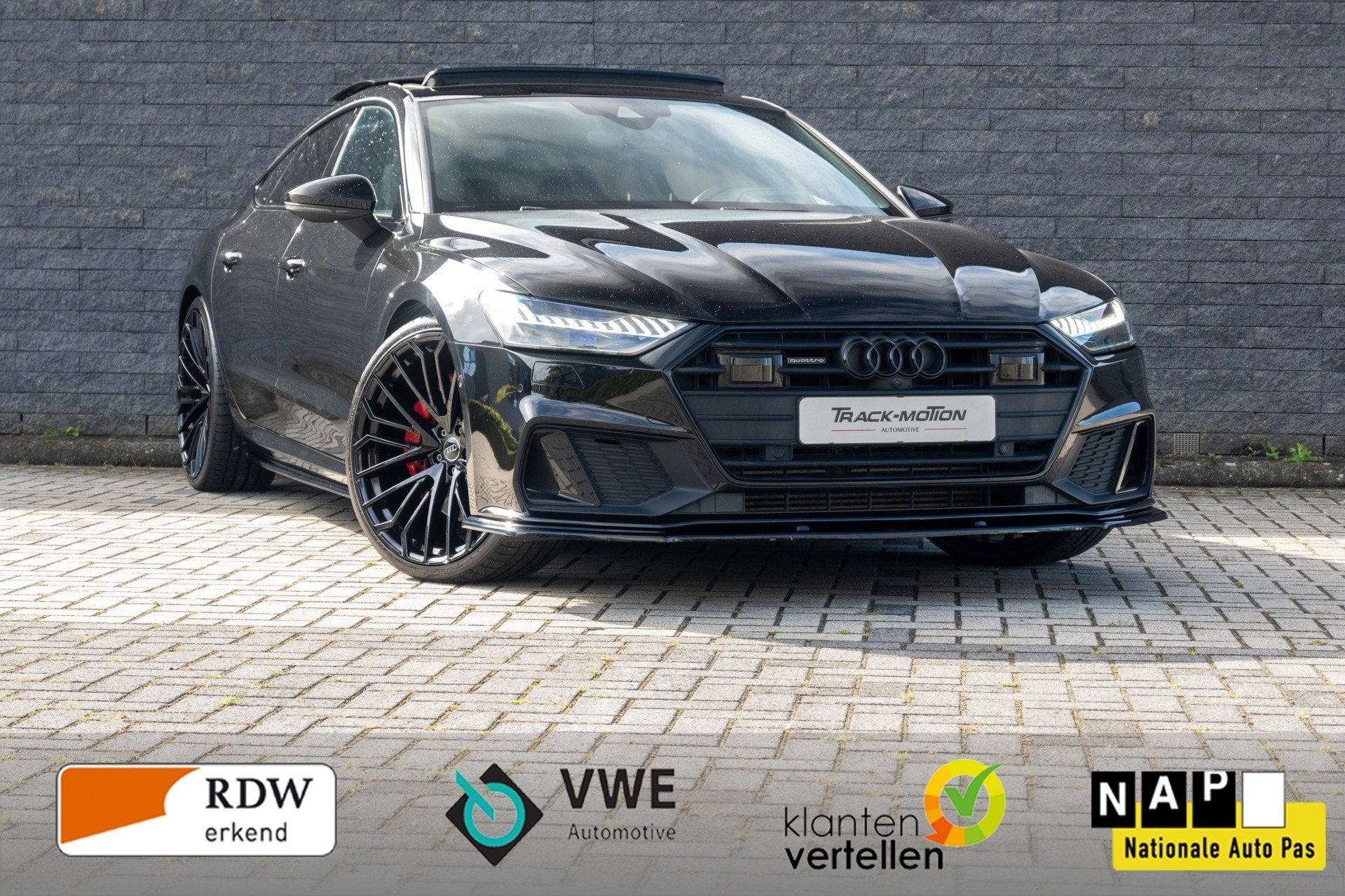 Audi A7 Sportback 55 TFSI e quattro Competition Panoramadak, Auto's, Audi, Dealer onderhouden, Gebruikt, Zwart, 4 cilinders