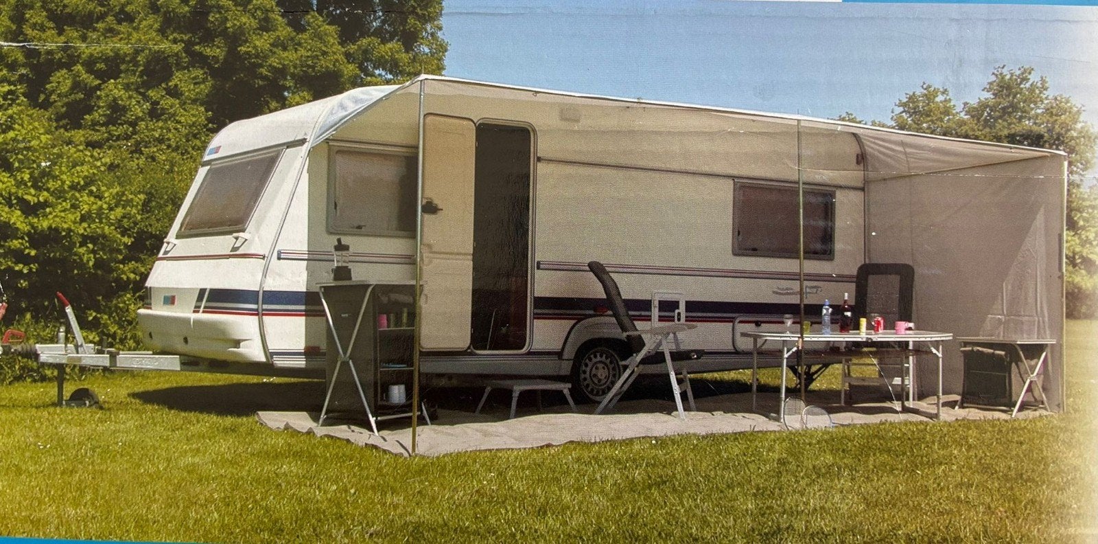 Schuifluifel voor caravan 4.65 meter, Ophalen