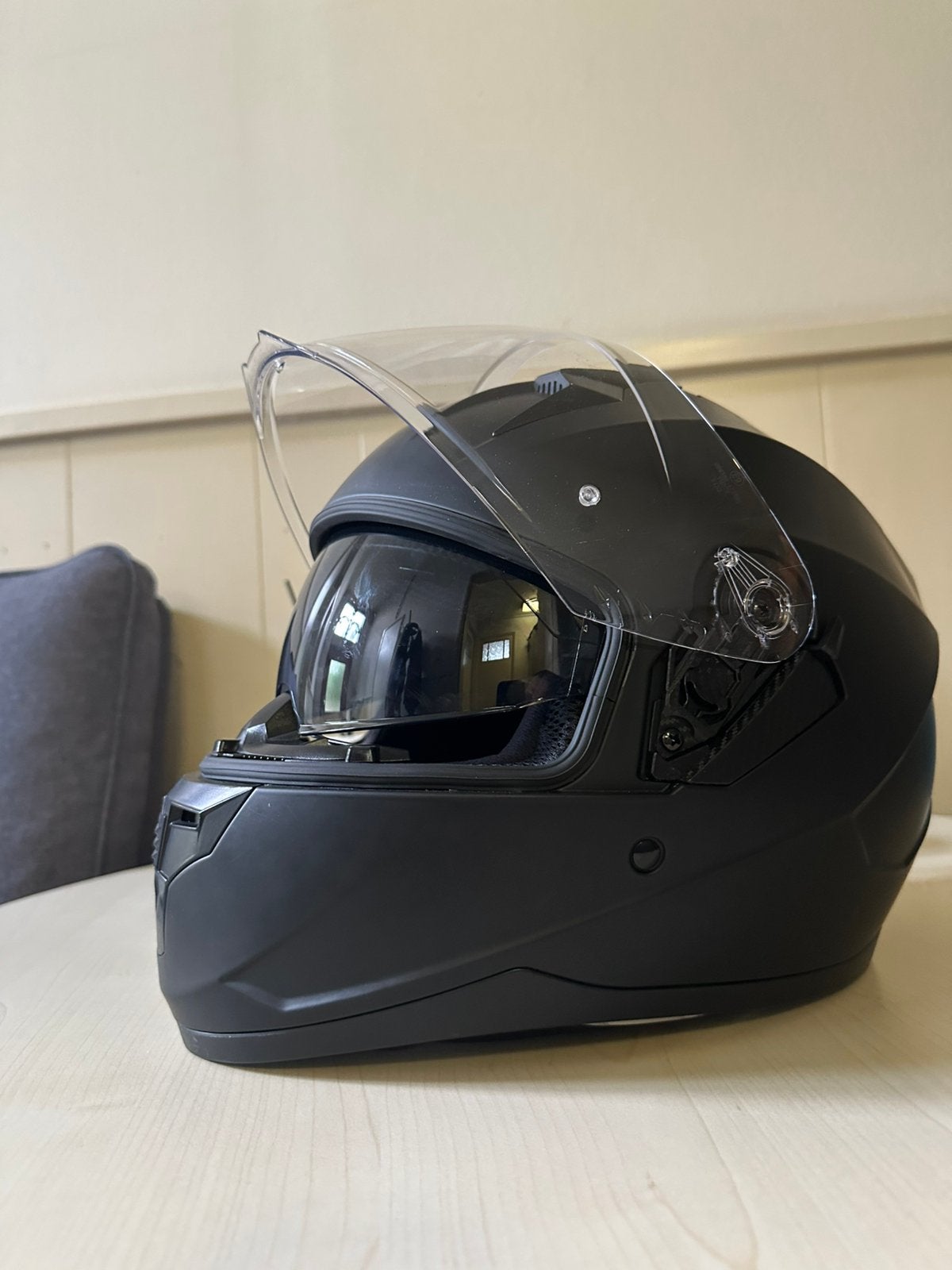 Motorhelmen/scooterhelmen Vinz matzwart maat M, Ophalen, Tweedehands, Systeemhelm, Overige merken