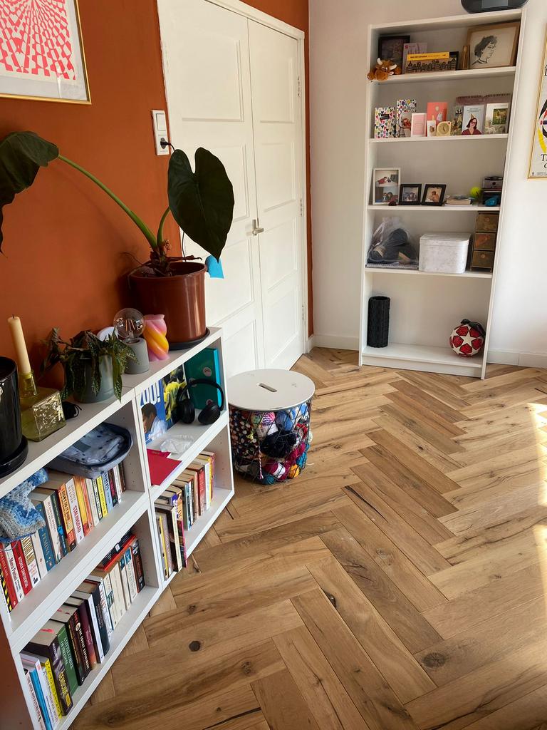 Eiken houten visgraat €32,5 per m2 parketvloer hout, Parket, Nieuw, Minder dan 50 cm, Ophalen of Verzenden