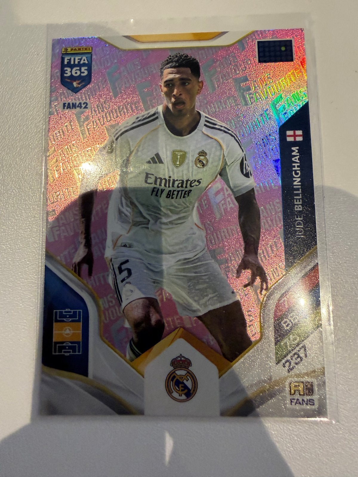 Jude Bellingham Panini Adrenalyn XL 2025 2026 Pink Parallel, Ophalen of Verzenden, Nieuw, Plaatje