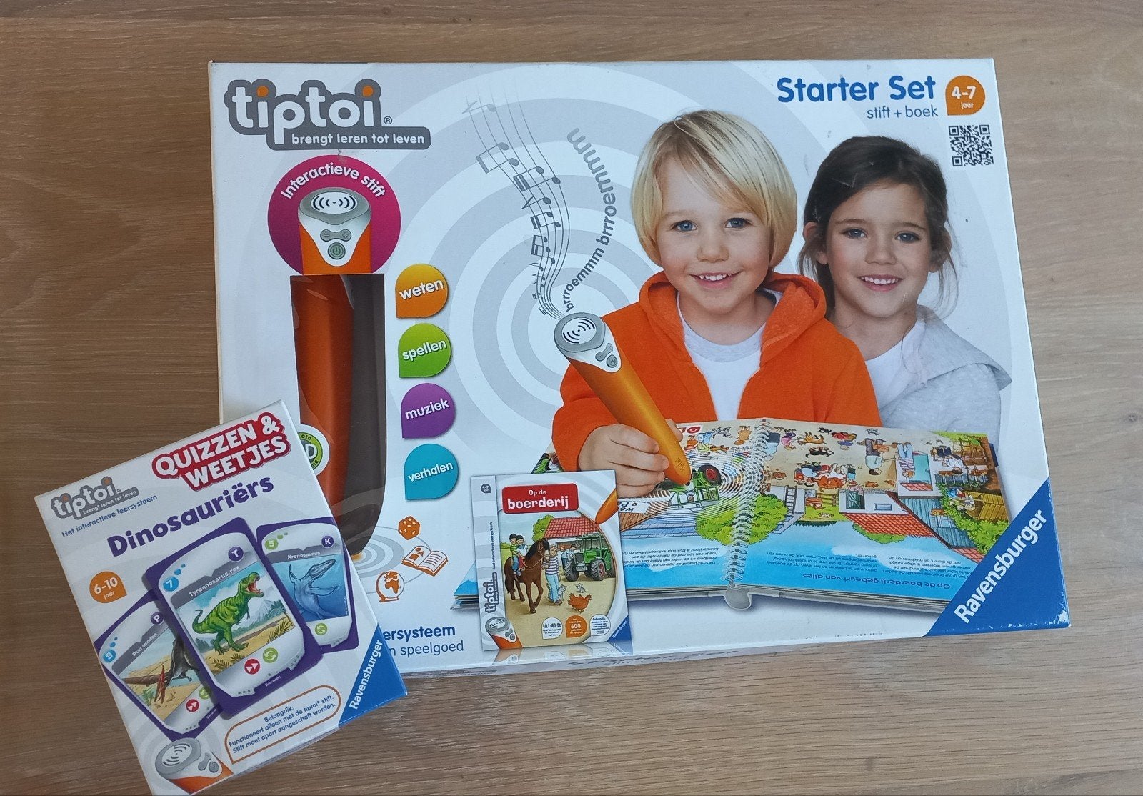 Tiptoi Starter Set + Quizzen & Weetjes Dinosauriërs, Ophalen of Verzenden, Zo goed als nieuw, Taal en Lezen, Met geluid