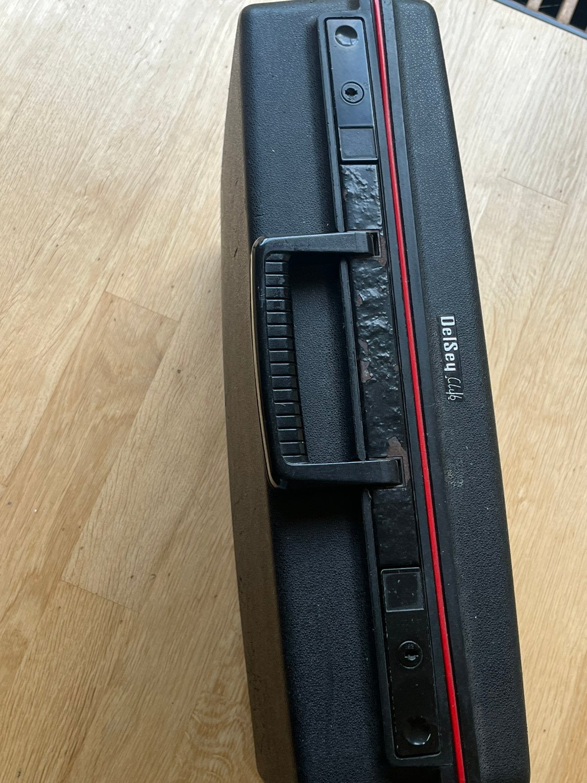 Zwarte Samsonite attaché koffer, Gebruikt, Hard kunststof, 45 tot 55 cm, Ophalen