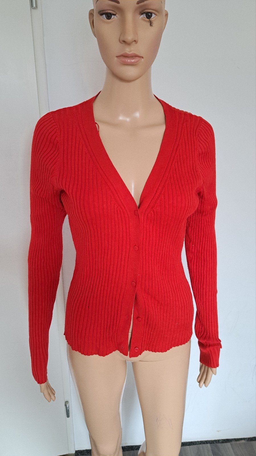 Rood geribbeld vest met lange mouwen - Zeemam, Kleding | Dames, Verzenden