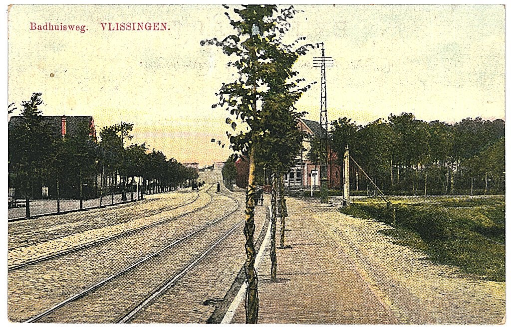 700482 Vlissingen Zeeland Badhuisweg 1913 Gelopen met zegel, Verzamelen, Ophalen of Verzenden, Voor 1920, Gelopen, Zeeland