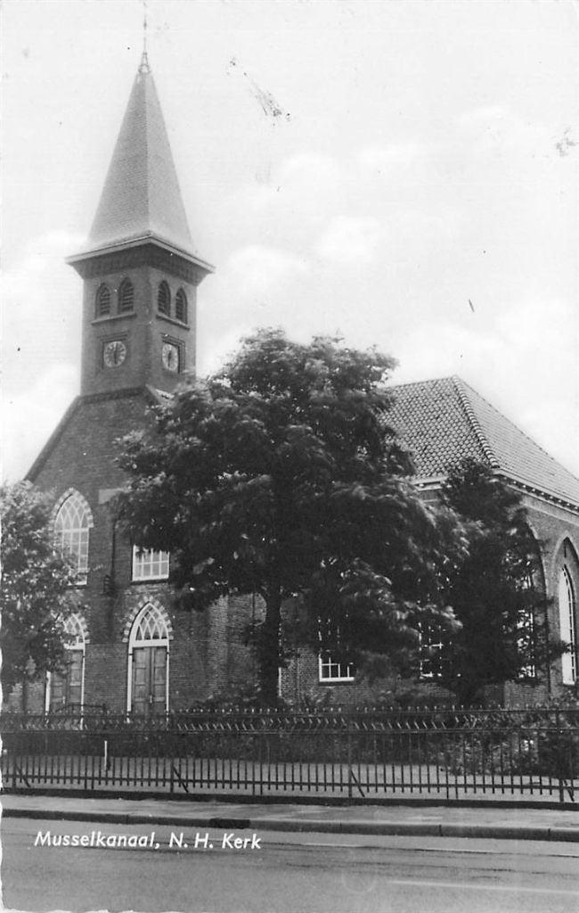 378-383-015 Musselkanaal NH Kerk, Verzamelen, Ansichtkaarten | Nederland, Verzenden, Voor 1920, Groningen