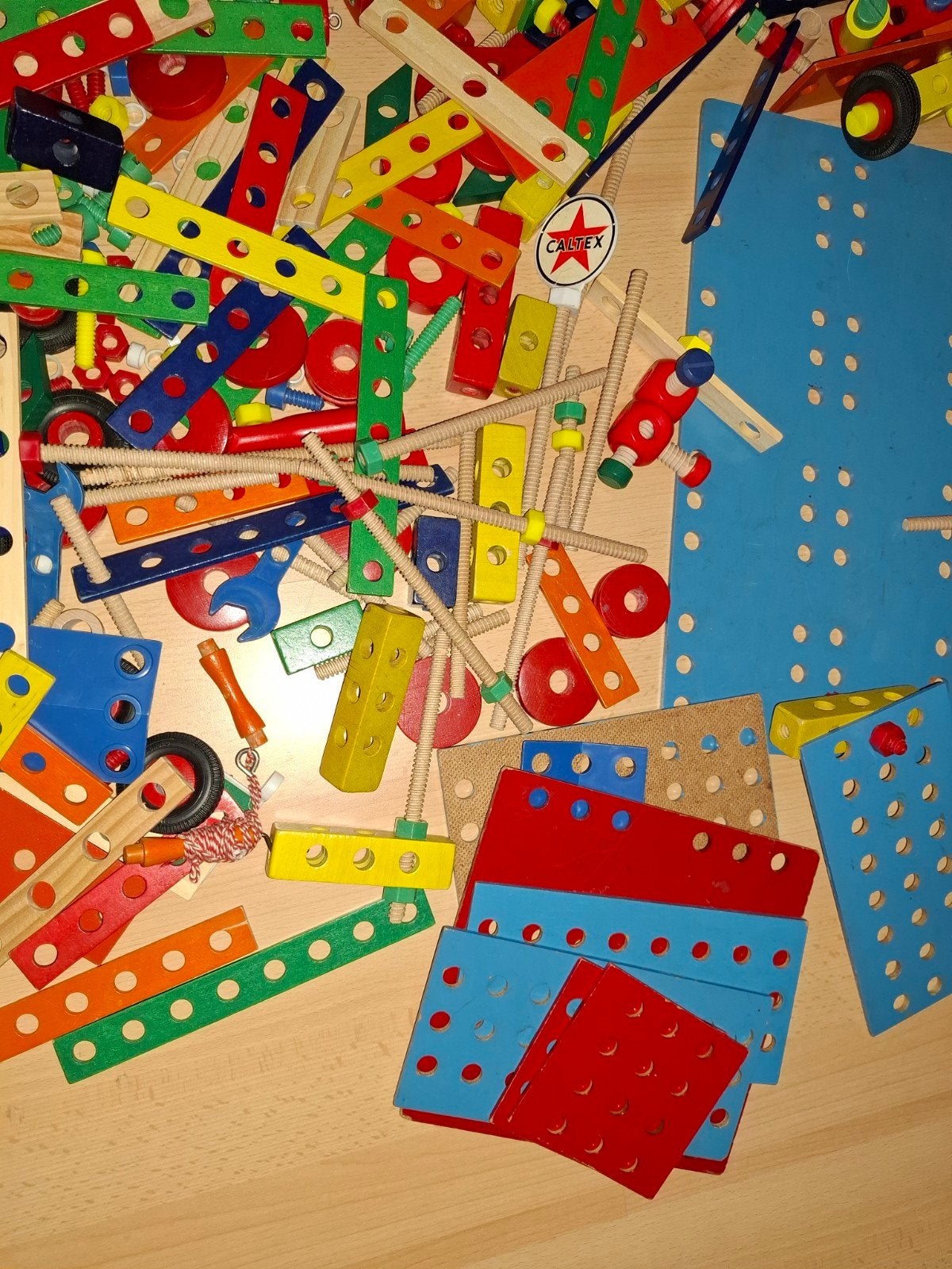 kinderspeelgoed, vintage constructiemateriaal, Ophalen, Gebruikt