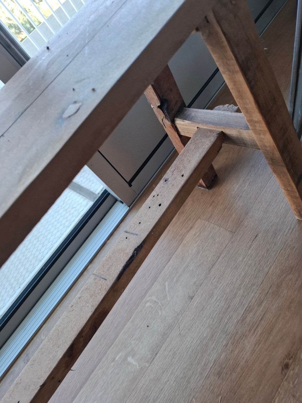 Houten bijzettafel / bankje - 150x56x25 cm, Ophalen