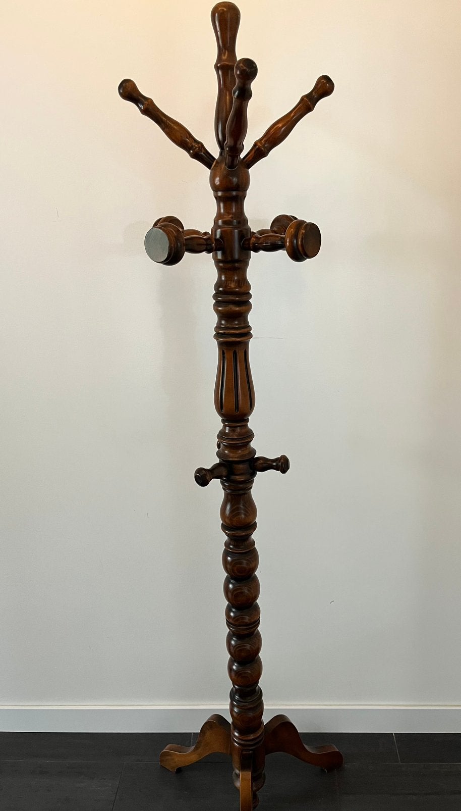 Vintage houten kapstok, Ophalen, Gebruikt, Staande kapstok, 150 tot 200 cm