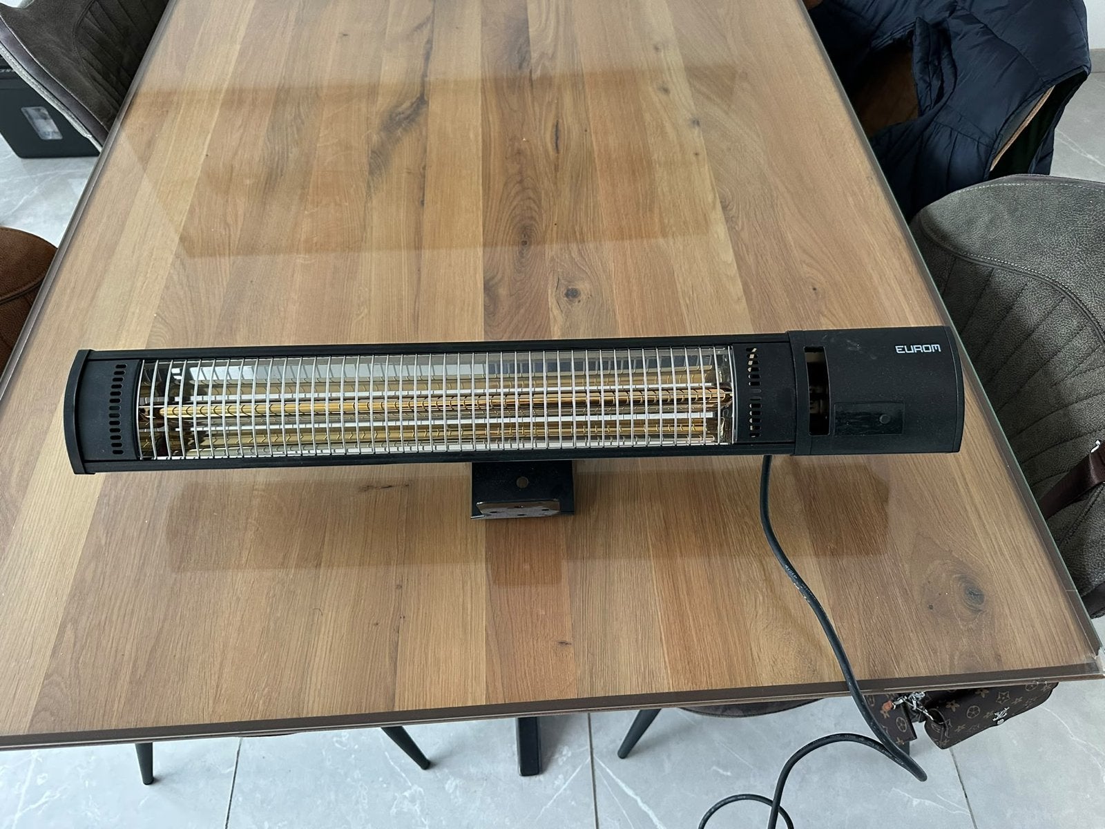 Eurom Golden 2000 Shadow terrasverwarmer, Gebruikt, Waterbestendig, Wand, Ophalen