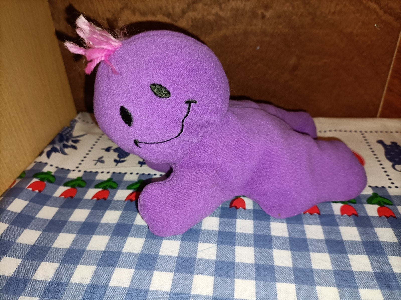Daatje knuffel paars 19 cm groot Daatjes Da drogist, Ophalen of Verzenden, Zo goed als nieuw, Overige typen
