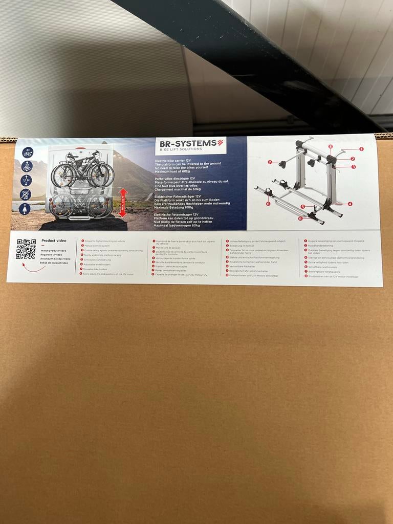 BR-SYSTEMS Fietsendrager bike lift standard NIEUW, Caravans en Kamperen, Camper-accessoires, Ophalen, Nieuw