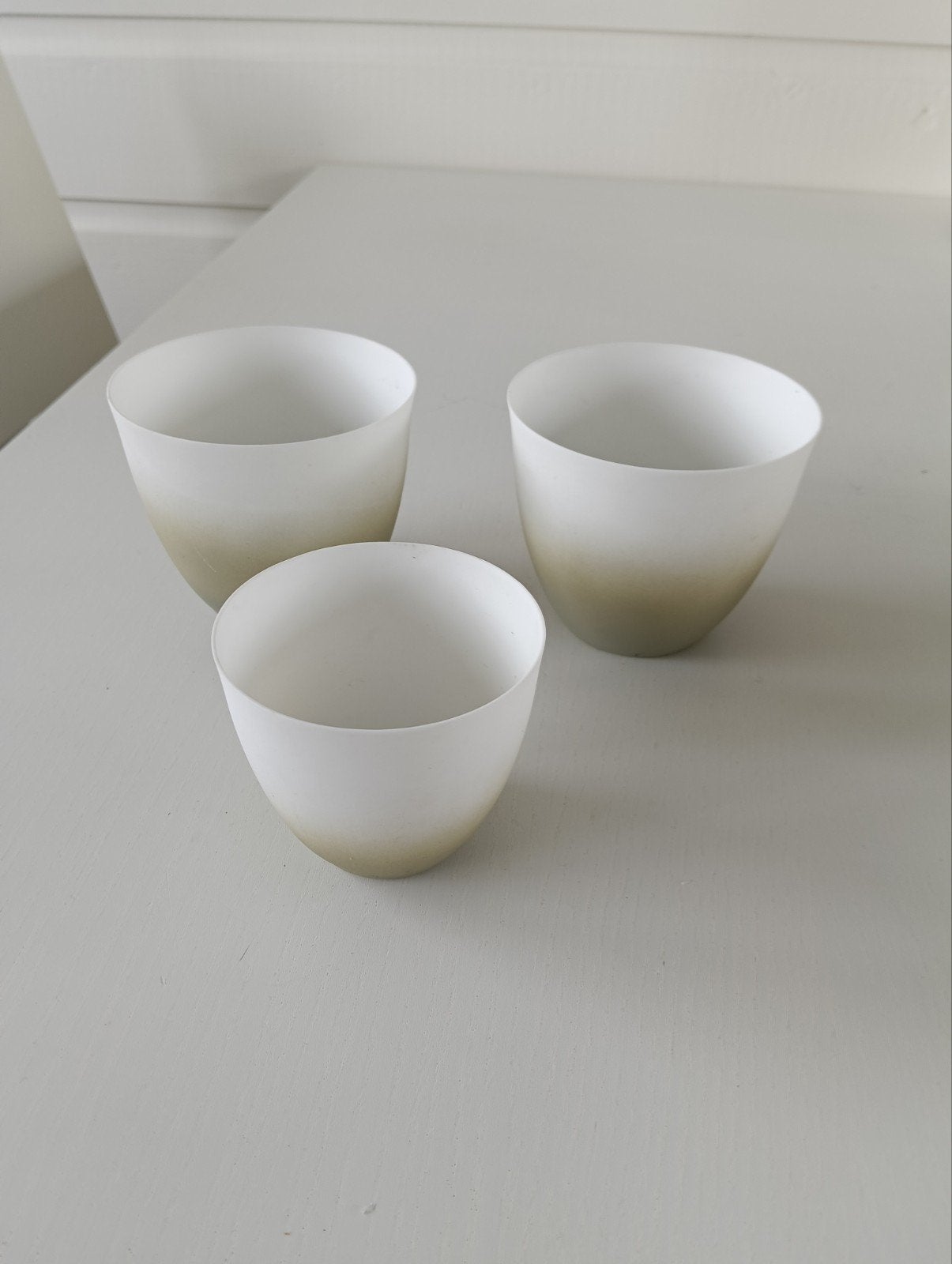 3 Riviera Maison sfeerlichtjes, wit/groen, 8cm en 6,5cm, Ophalen