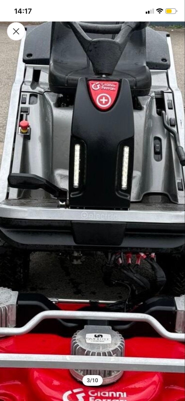 Gianni Ferrari GSR+ Electric Long Range frontmaaier, Ophalen, Cirkelmaaier, Accu-grasmaaier, Zo goed als nieuw