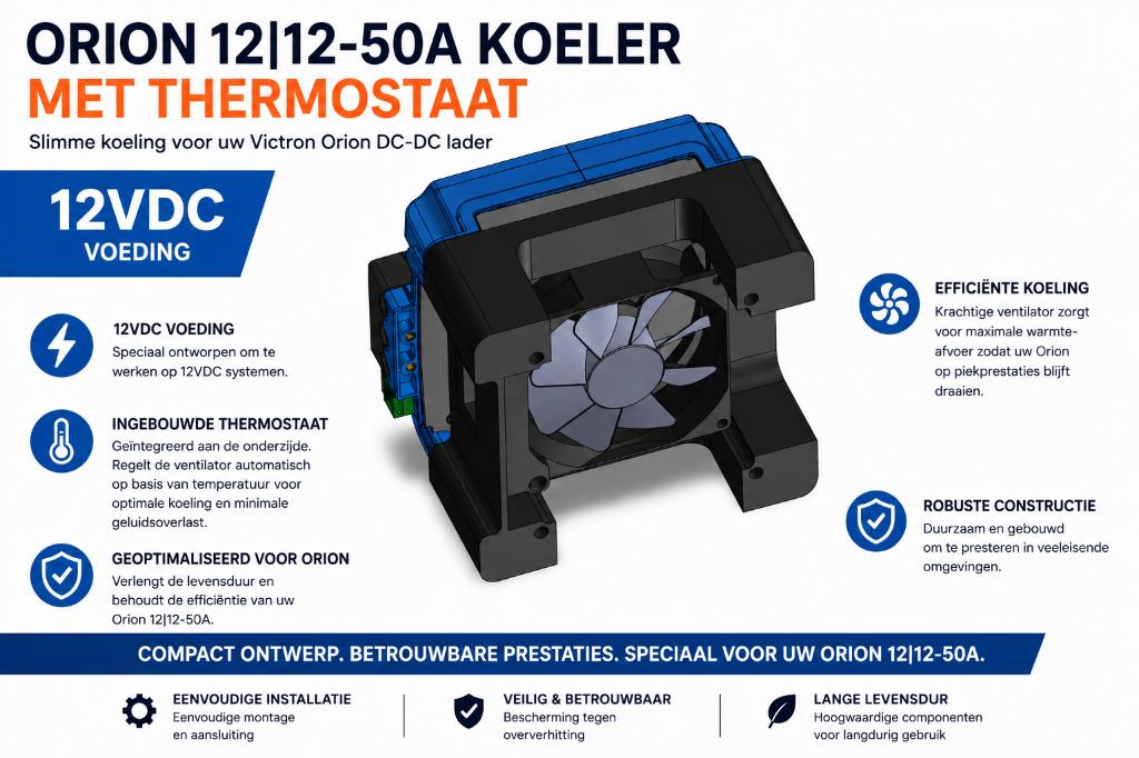 Victron Orion XS 12/12 50A Koeler | Meer vermogen & koeler, 3741TJ, Verzenden, Nieuw, Info@petersindustries.nl