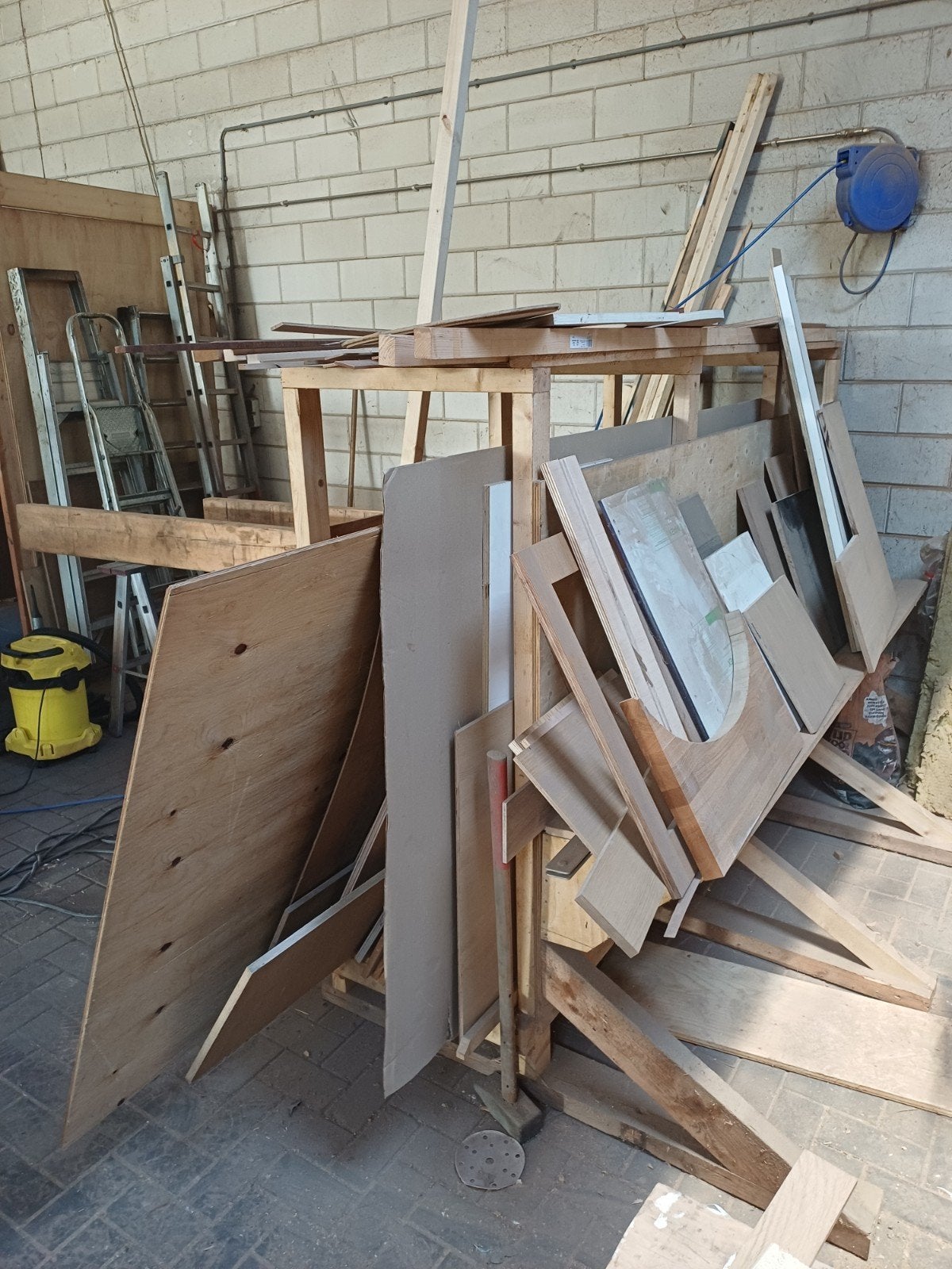 Houtplaat stelling + Rest eikenfineerplaat, Doe-het-zelf en Verbouw, Hout en Planken, Ophalen, Gebruikt, Minder dan 25 mm, Eiken