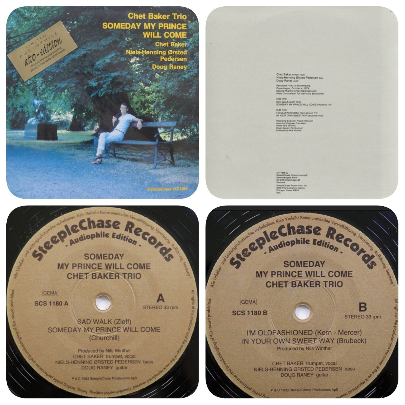 Chet Baker Trio - Someday my prince will come/oplage 2000, Ophalen of Verzenden
