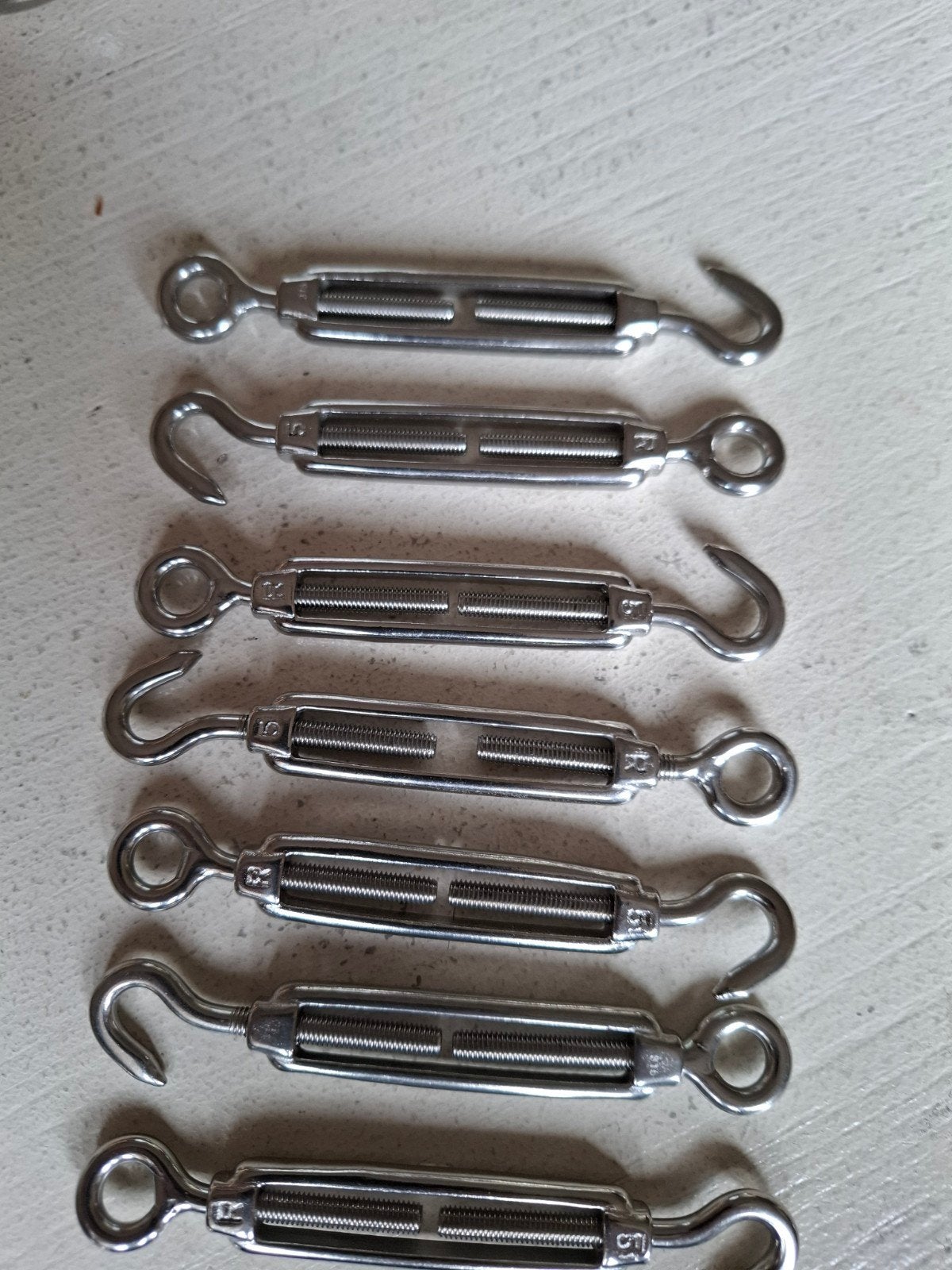 RVS Spanschroeven M5x70 H-O (Haak-Oog) - 10 stuks, Ophalen of Verzenden, Nieuw, Rvs