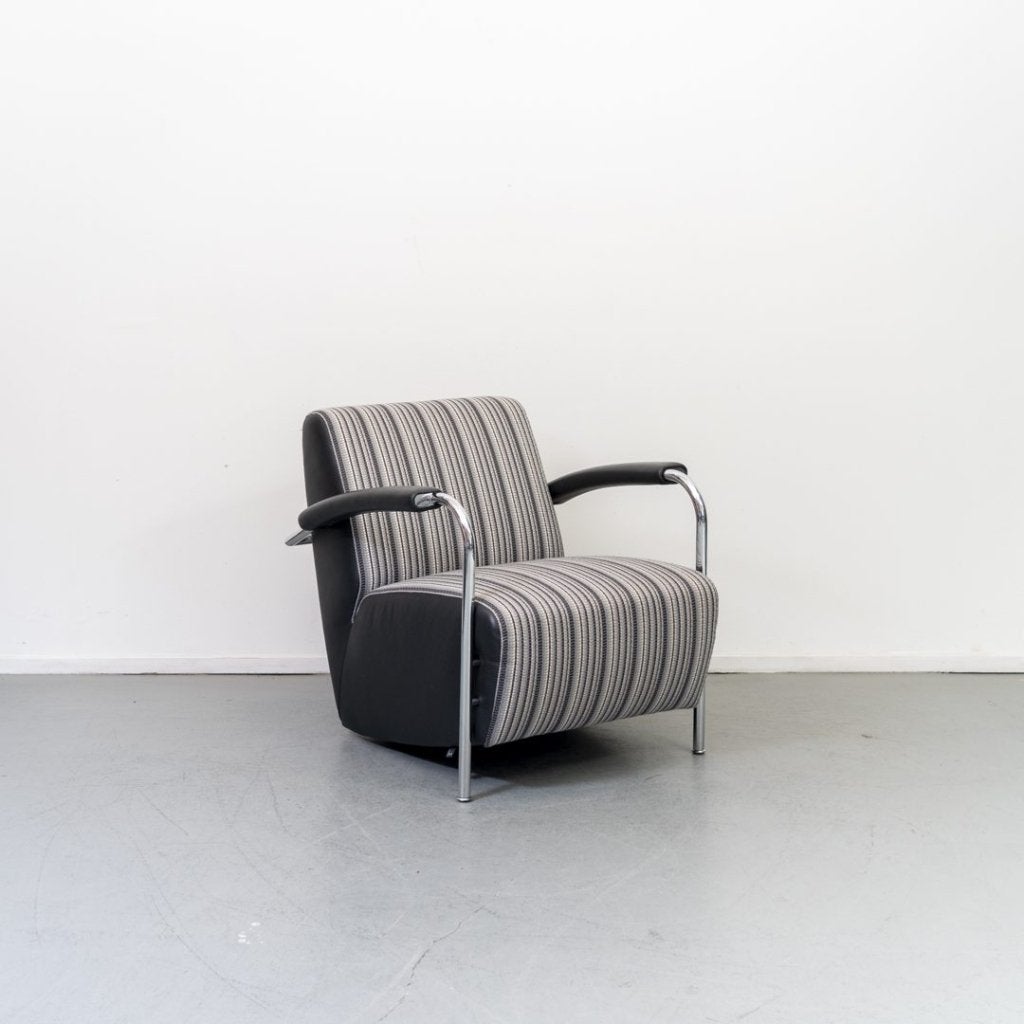 Leolux Scylla Laag Fauteuil Grijs Stof, Niet ingevuld, Zo goed als nieuw, Niet ingevuld, Niet ingevuld