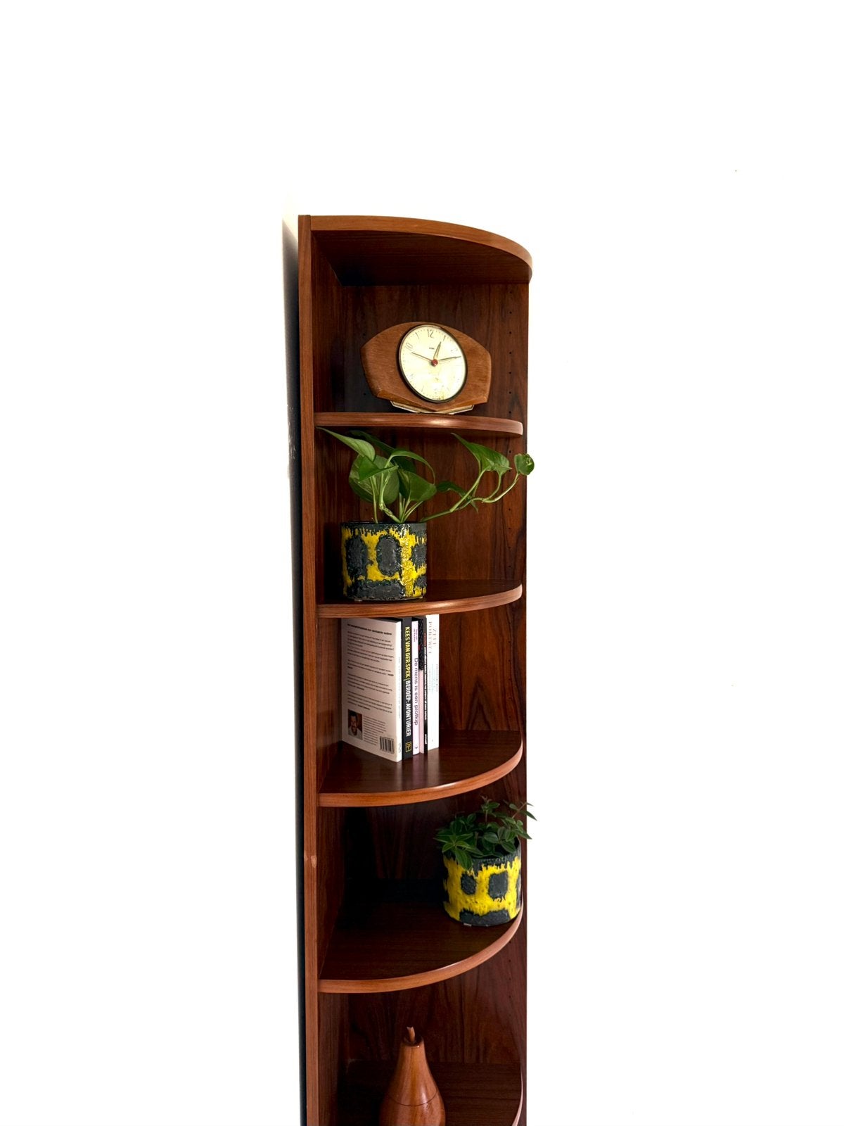 Vintage Palissanderhouten hoekkast, jaren ‘80, Huis en Inrichting, Kasten | Wandmeubels, Met plank(en), Gebruikt, 200 cm of meer