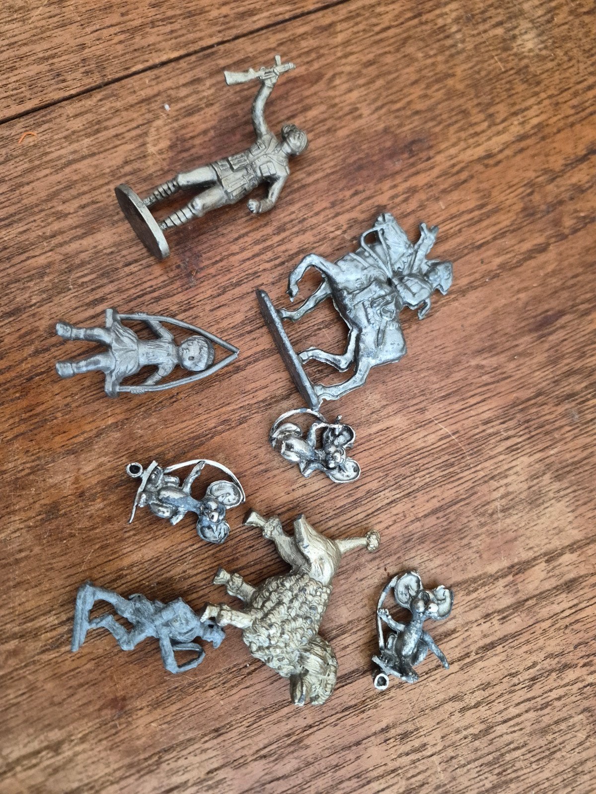 Collectie tinnen figuren: soldaten, ridders en dieren, Ophalen of Verzenden, Gebruikt