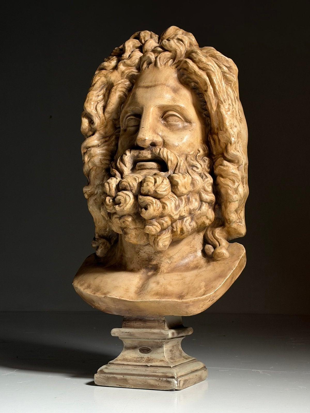 Grote gipsen buste van Zeus, Ophalen of Verzenden