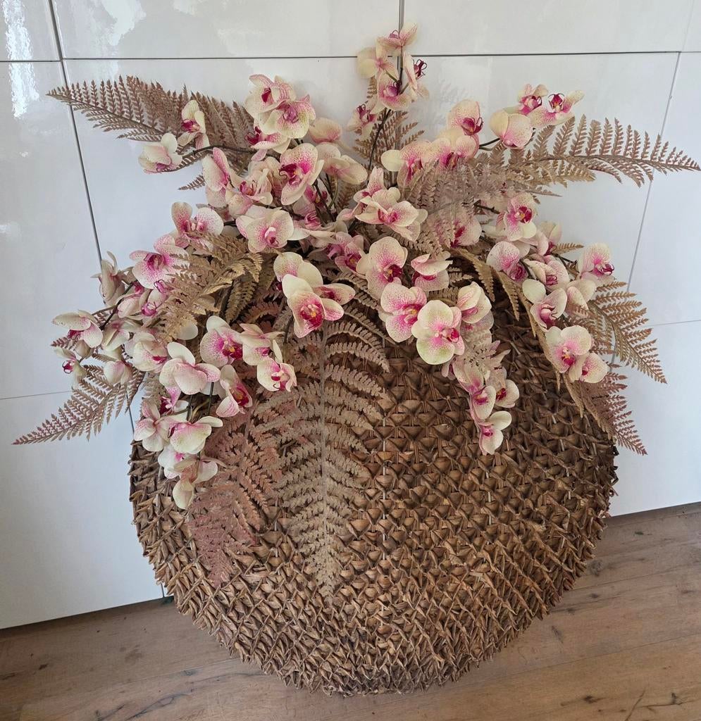 XXL zijden Silk-ka Bloemstuk in enorme (1m x 1m)vaas, Ophalen, Binnen, Silk-ka, 130 cm