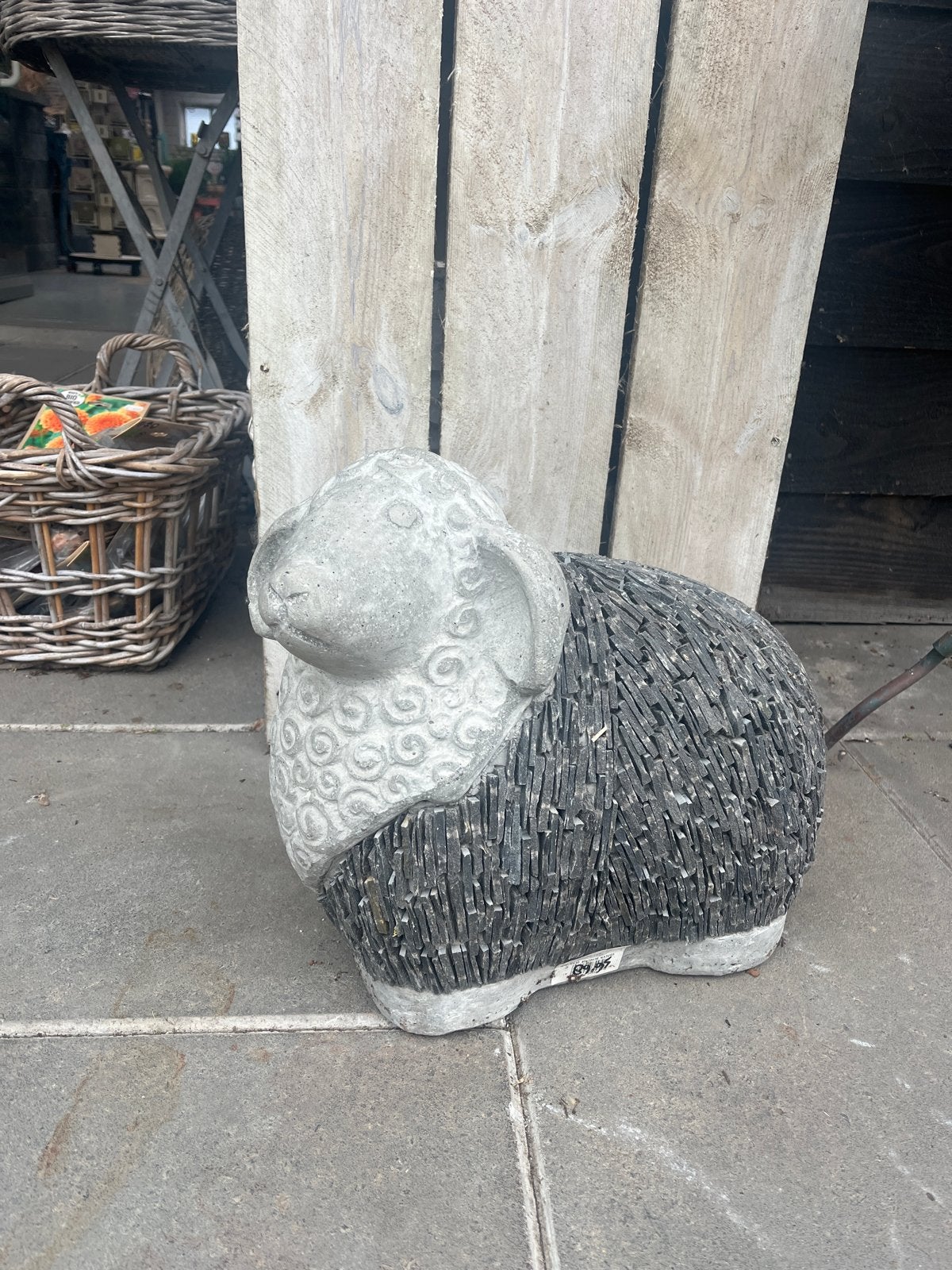 Decoratief stenen schaap voor binnen en buiten, Tuin en Terras, Ophalen, Nieuw, Steen, Dierenbeeld