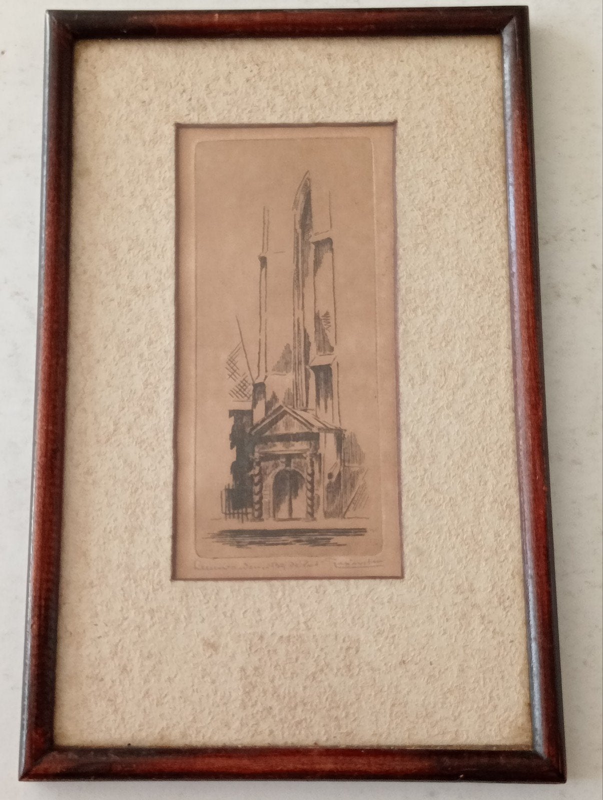Leeuwarden bij de Poort Ets gesigneerd, Antiek en Kunst, Kunst | Etsen en Gravures, Ophalen of Verzenden
