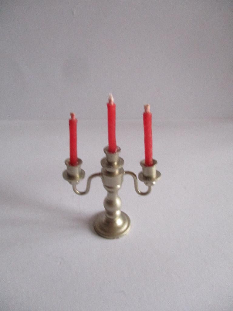 poppenhuis 3-armige kandelaar, Ophalen of Verzenden, Zo goed als nieuw, Decoratie