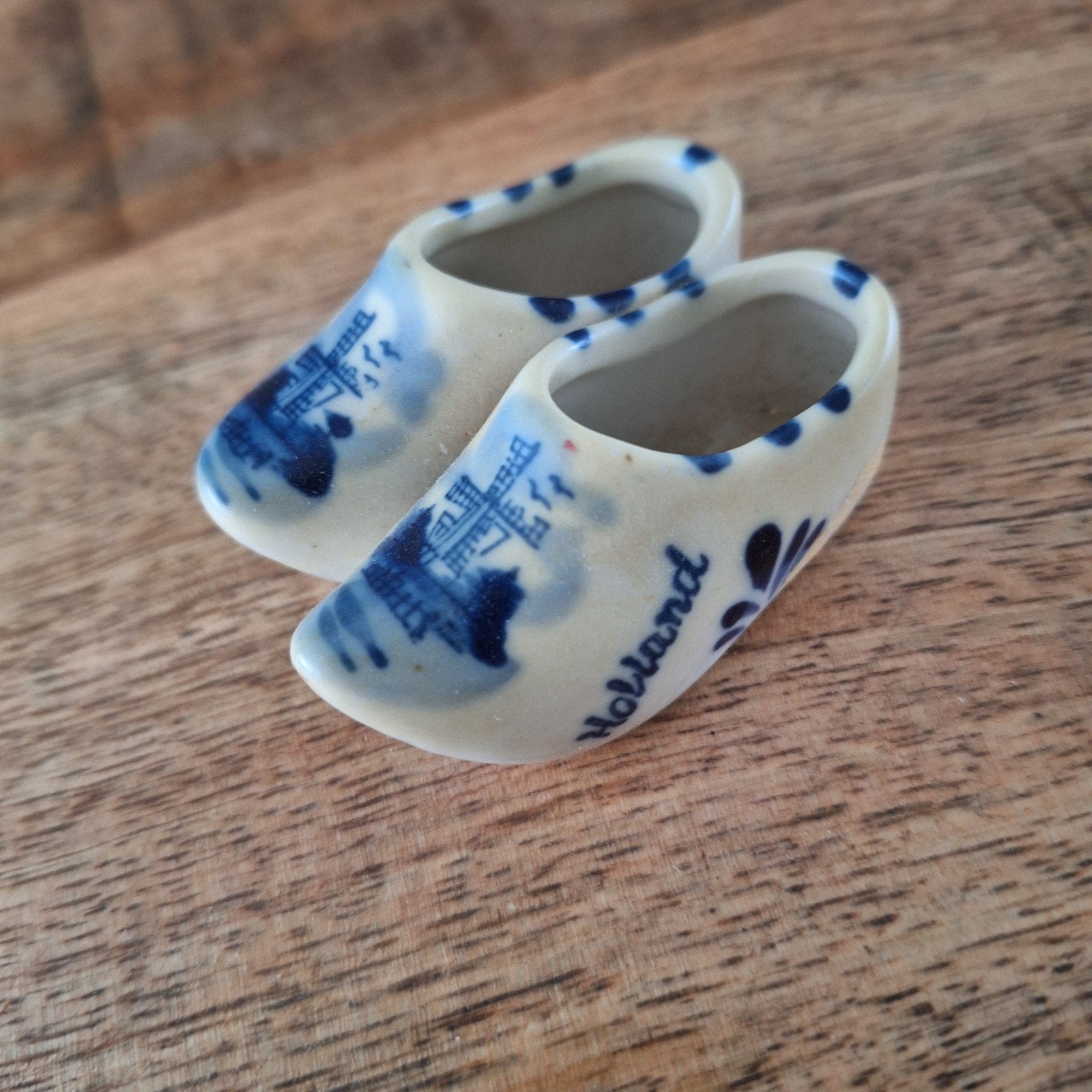 Delfts Blauw Klompjes Miniatuur - Holland Souvenir, Ophalen of Verzenden, Zo goed als nieuw