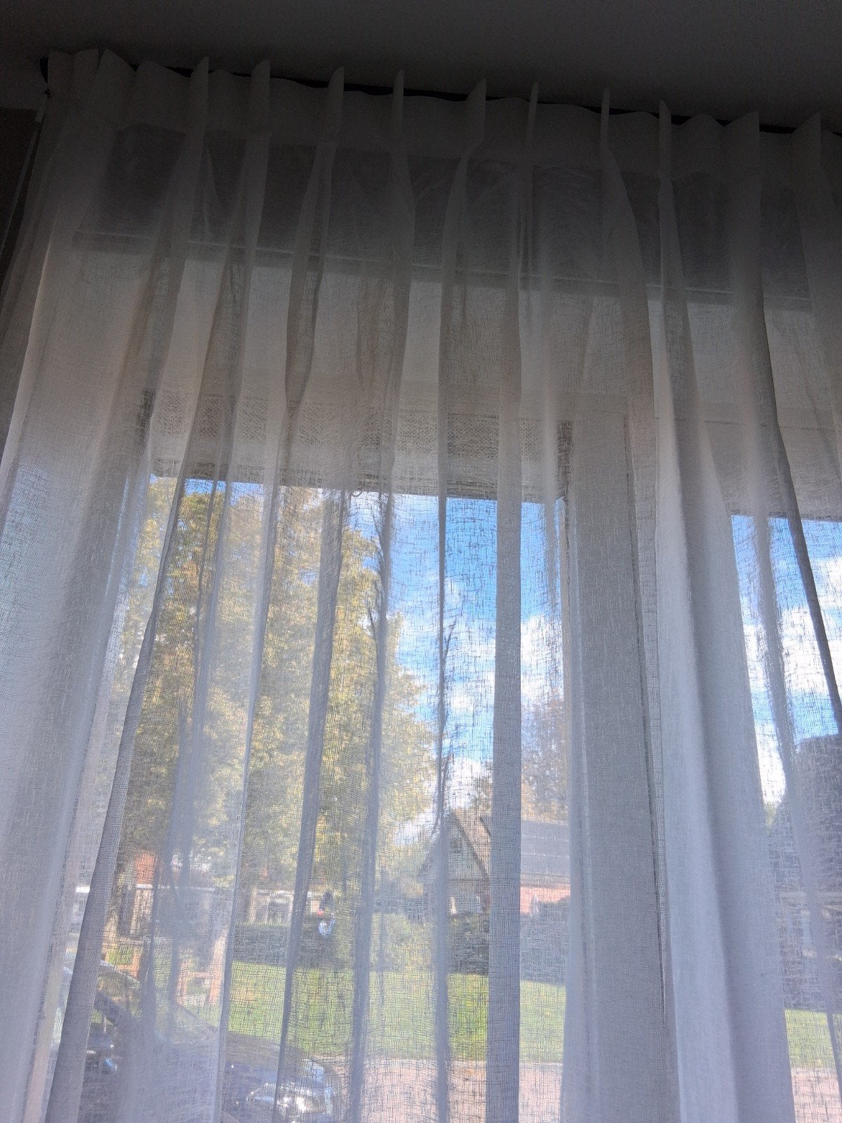 Lichtdoorlatende witte vitrages Gloednieuw - 4 stuks, Huis en Inrichting, Ophalen, 453 cm, Karwei, Nieuw