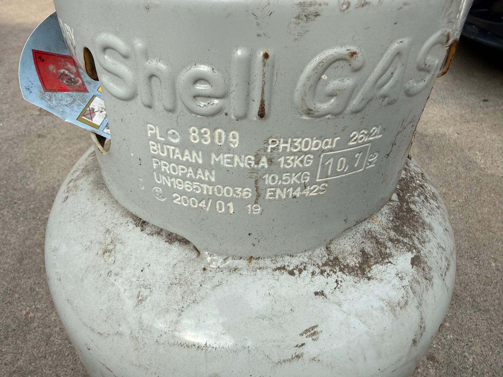 Shell Gas Propaan Gasfles 10,5 kg, Ophalen, Gebruikt