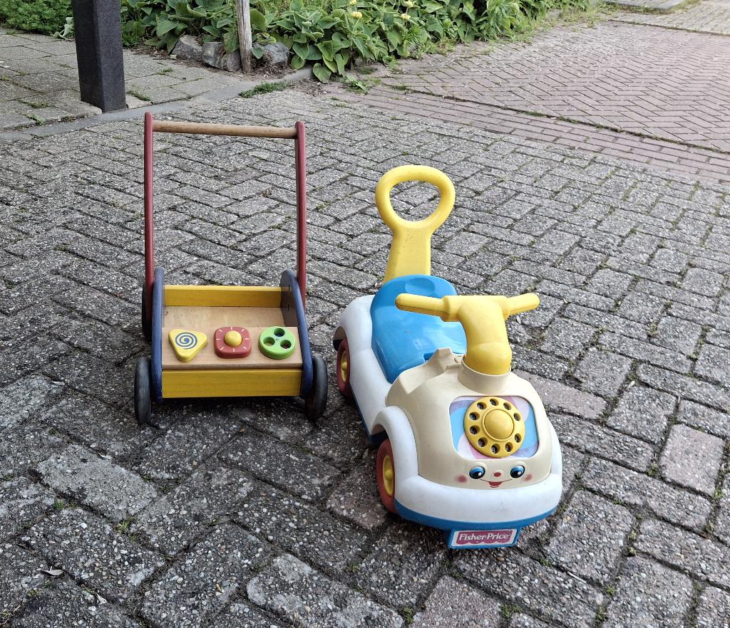 Loopauto fisher price en loopkar, Ophalen, Gebruikt, Loopvoertuig