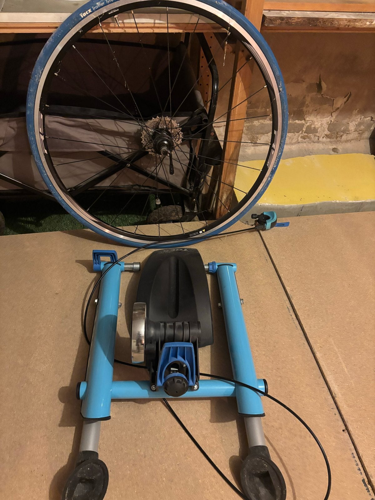 Tacx fietstrainer met Tacx Trainer Tyre - Zo goed als nieuw, Ophalen, Overige typen, Staal, Zo goed als nieuw