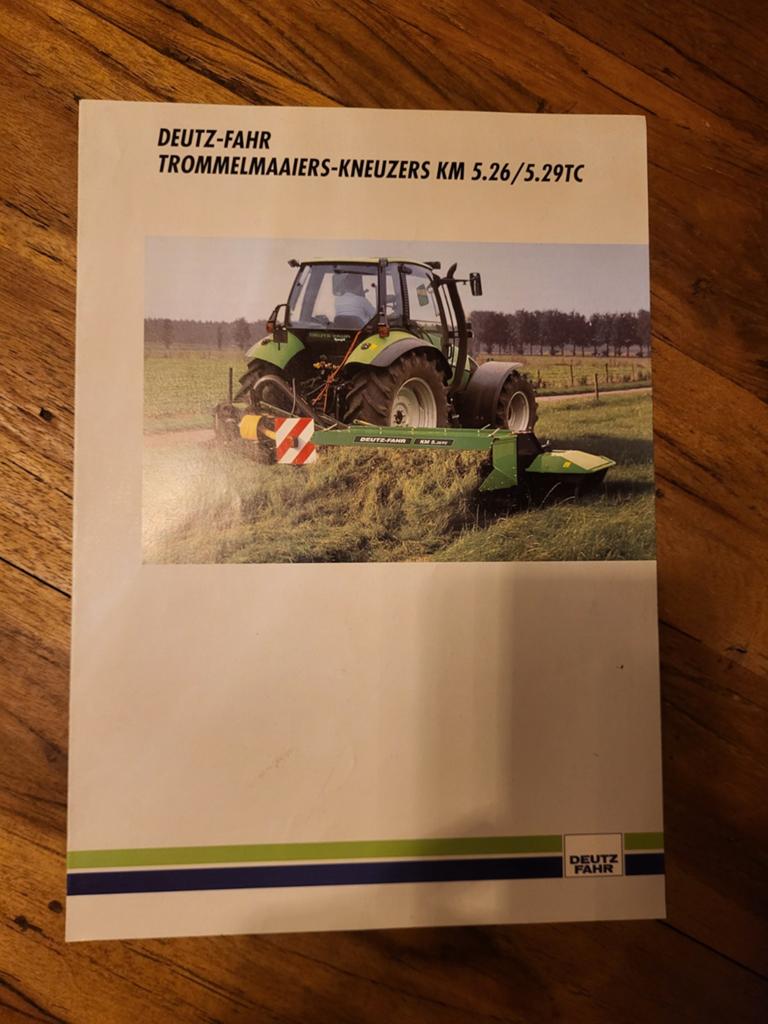 tractor folder Deutz-Fahr trommelmaaiers-kneuzers KM 5.26, Ophalen of Verzenden