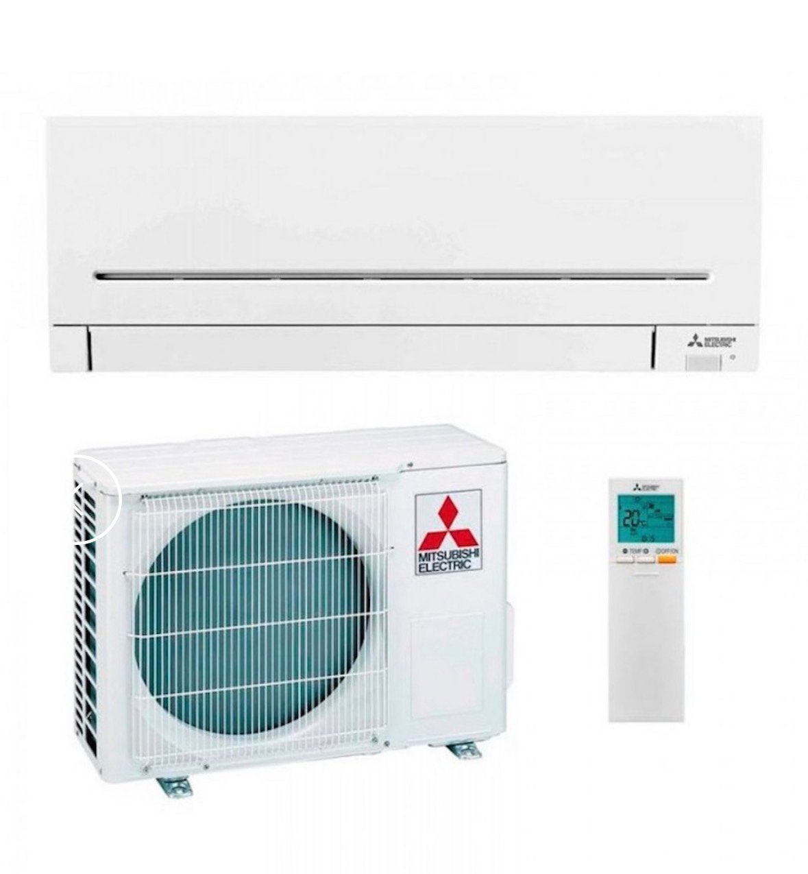 Mitsubishi electric airco split unit, Witgoed en Apparatuur, 3 snelheden of meer, Ophalen of Verzenden, Zo goed als nieuw, 100 m³ of groter