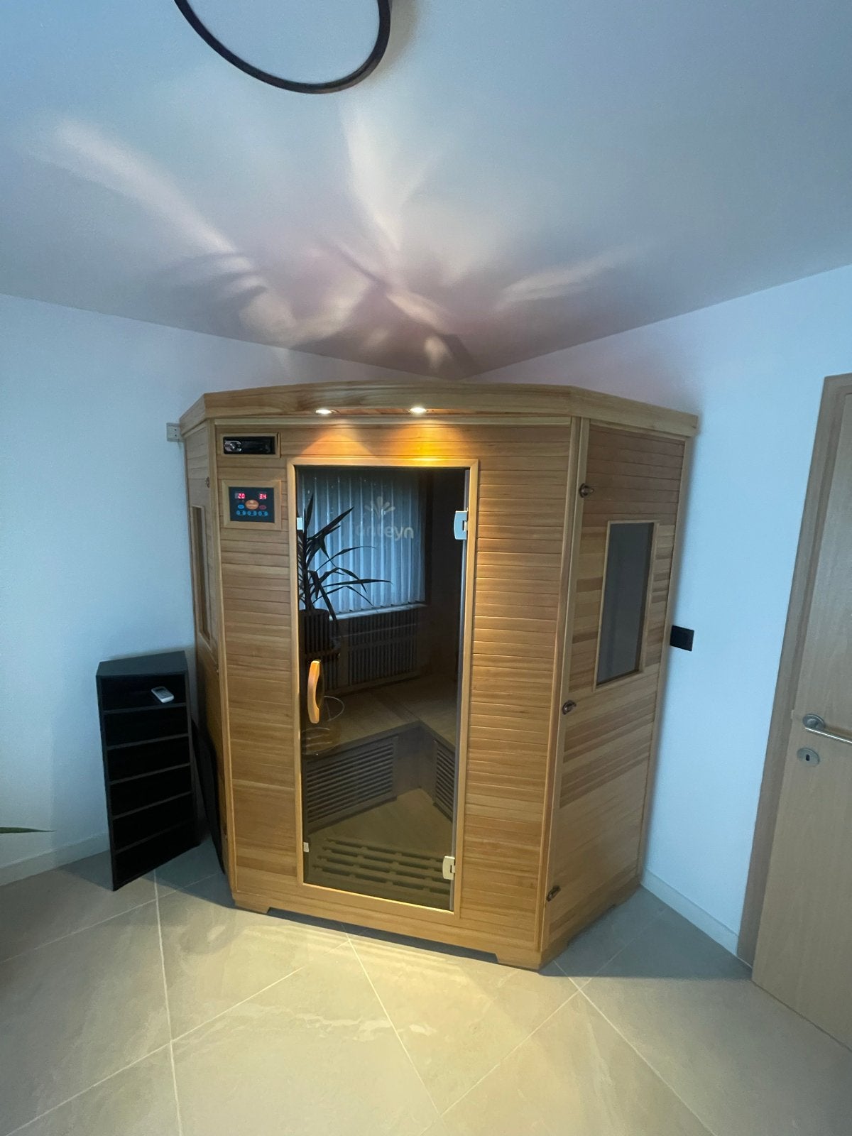Zo goed als nieuwe Sauna Fonteyn Infrarood 150x150x200cm, Sport en Fitness, Sauna, Ophalen of Verzenden, Zo goed als nieuw, Infrarood