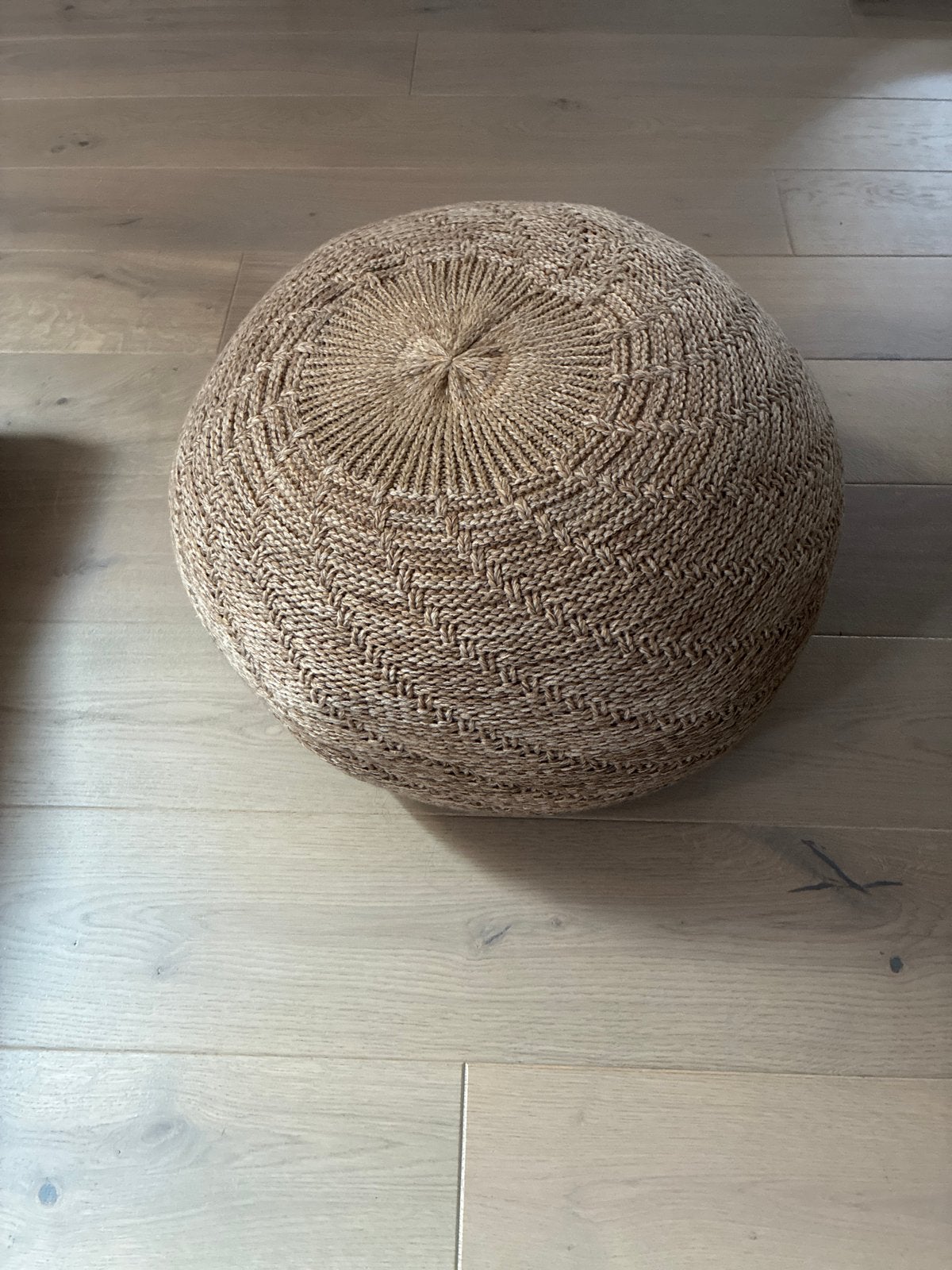 Ikea SANDRED Pouffe - Bruin Gemêleerd (45 cm), Ophalen, Minder dan 50 cm, Rond, Zo goed als nieuw