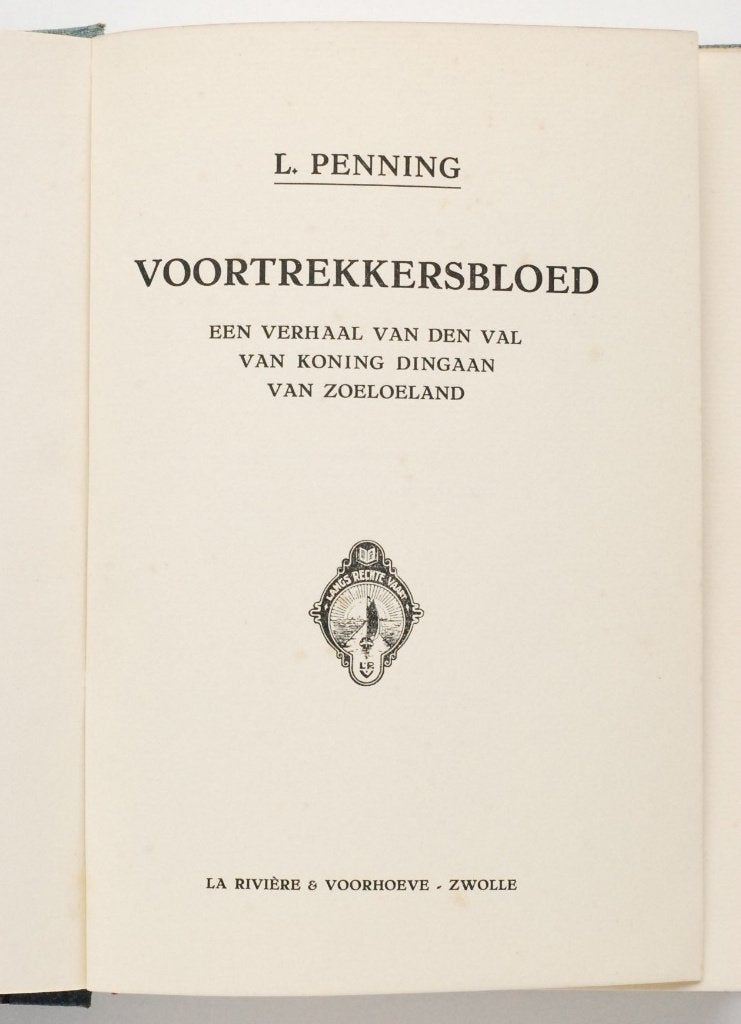 Voortrekkersbloed - L. Penning (1926) Antiek boek jaren 20, Antiek en Kunst, Verzenden, L. Penning