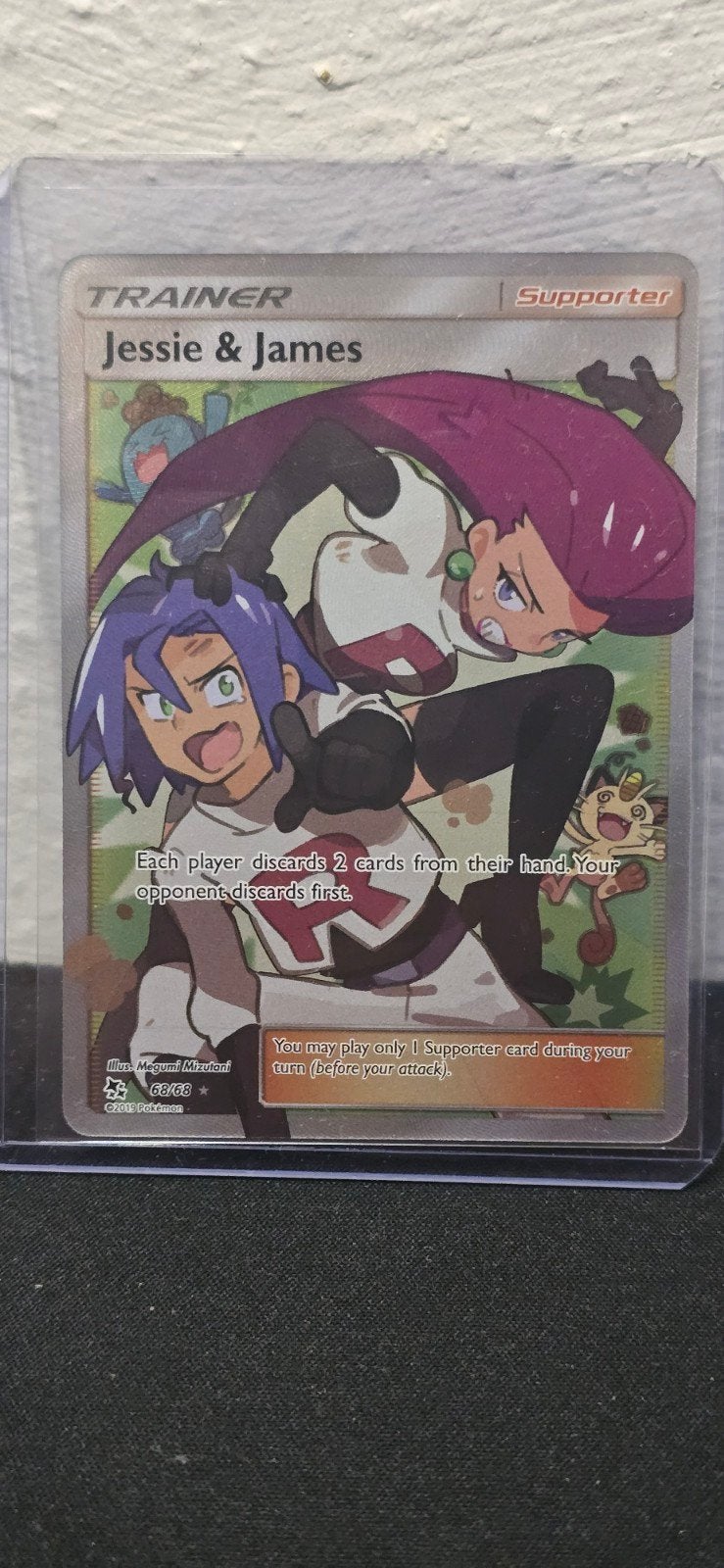 Pokémon Kaart Jessie & James Full Art Supporter Trainer, Ophalen, Zo goed als nieuw, Losse kaart