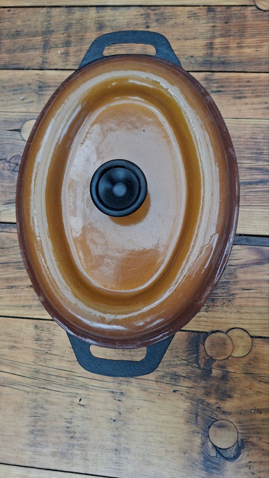 Ovale Gietijzeren, geëmailleerde braadpanmet Deksel - Gebrui, Ophalen of Verzenden